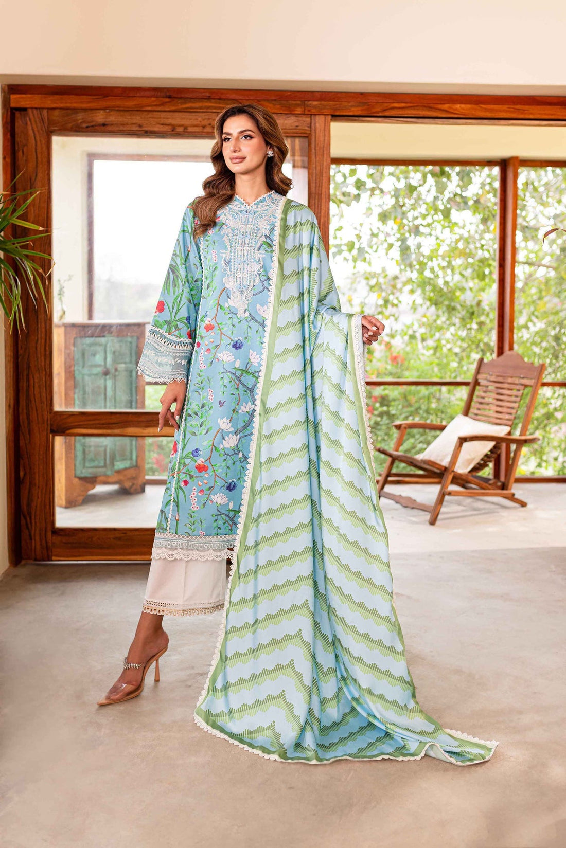 Sable Vogue | Shiree Lawn 24 | Flower Of Paradise by Sable Vogue - Designer Dress - Type: Ladies Clothes - Available at Libayah - 100% Original
