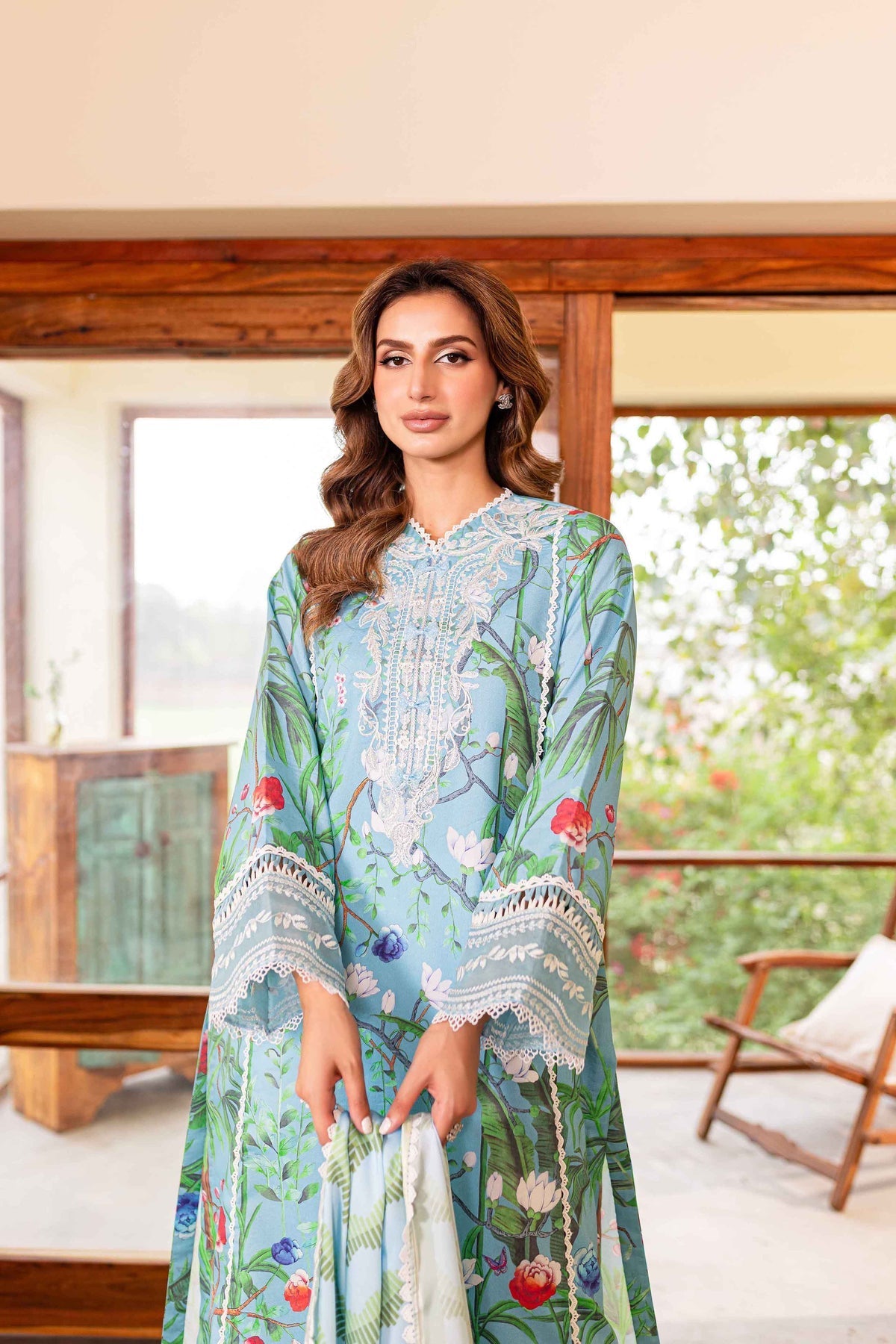 Sable Vogue | Shiree Lawn 24 | Flower Of Paradise by Sable Vogue - Designer Dress - Type: Ladies Clothes - Available at Libayah - 100% Original