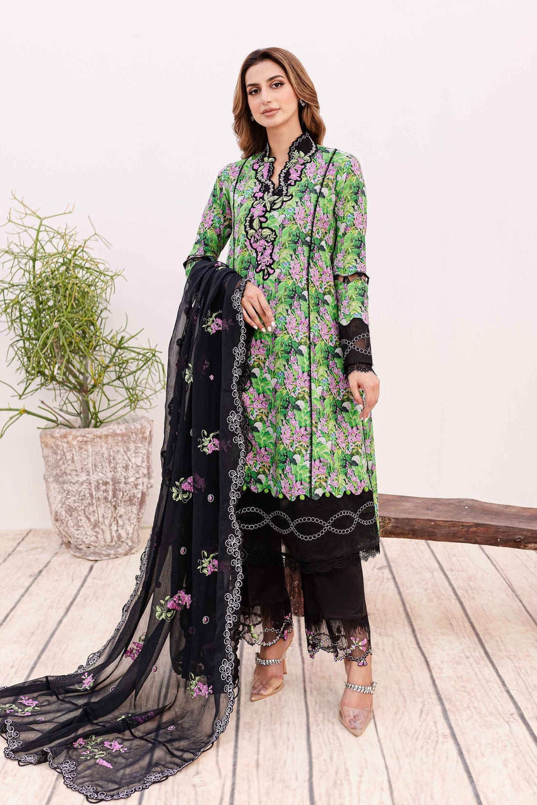 Sable Vogue | Shiree Lawn 24 | Black Iris by Sable Vogue - Designer Dress - Type: Ladies Clothes - Available at Libayah - 100% Original