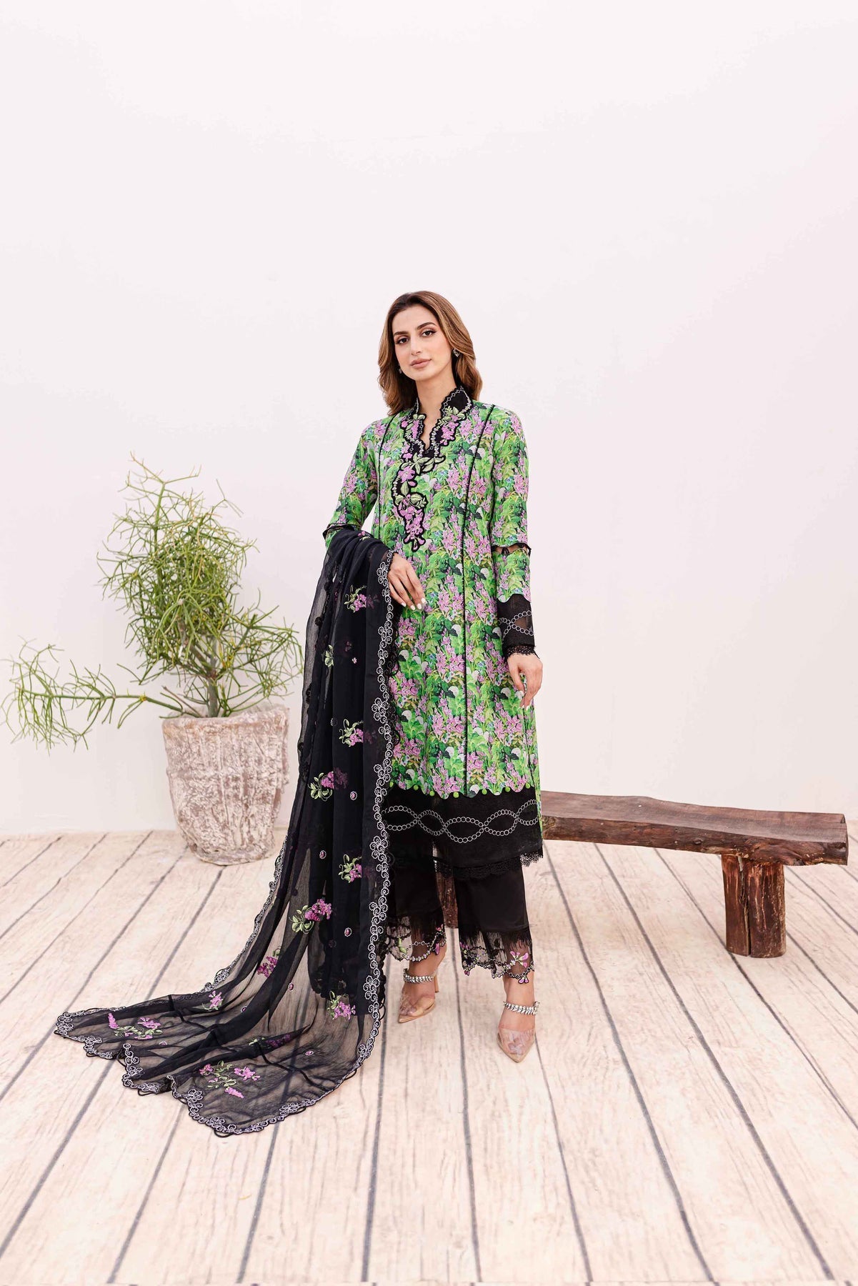 Sable Vogue | Shiree Lawn 24 | Black Iris by Sable Vogue - Designer Dress - Type: Ladies Clothes - Available at Libayah - 100% Original