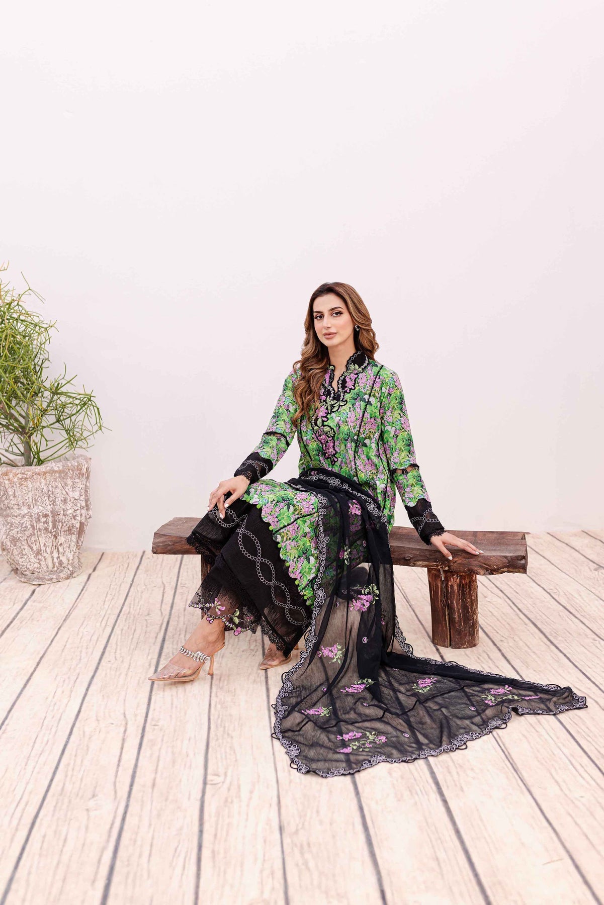 Sable Vogue | Shiree Lawn 24 | Black Iris by Sable Vogue - Designer Dress - Type: Ladies Clothes - Available at Libayah - 100% Original