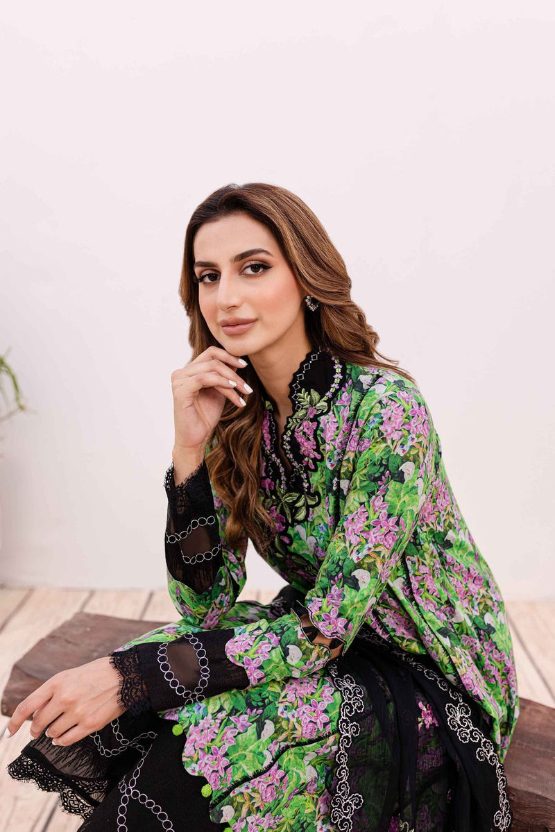 Sable Vogue | Shiree Lawn 24 | Black Iris by Sable Vogue - Designer Dress - Type: Ladies Clothes - Available at Libayah - 100% Original