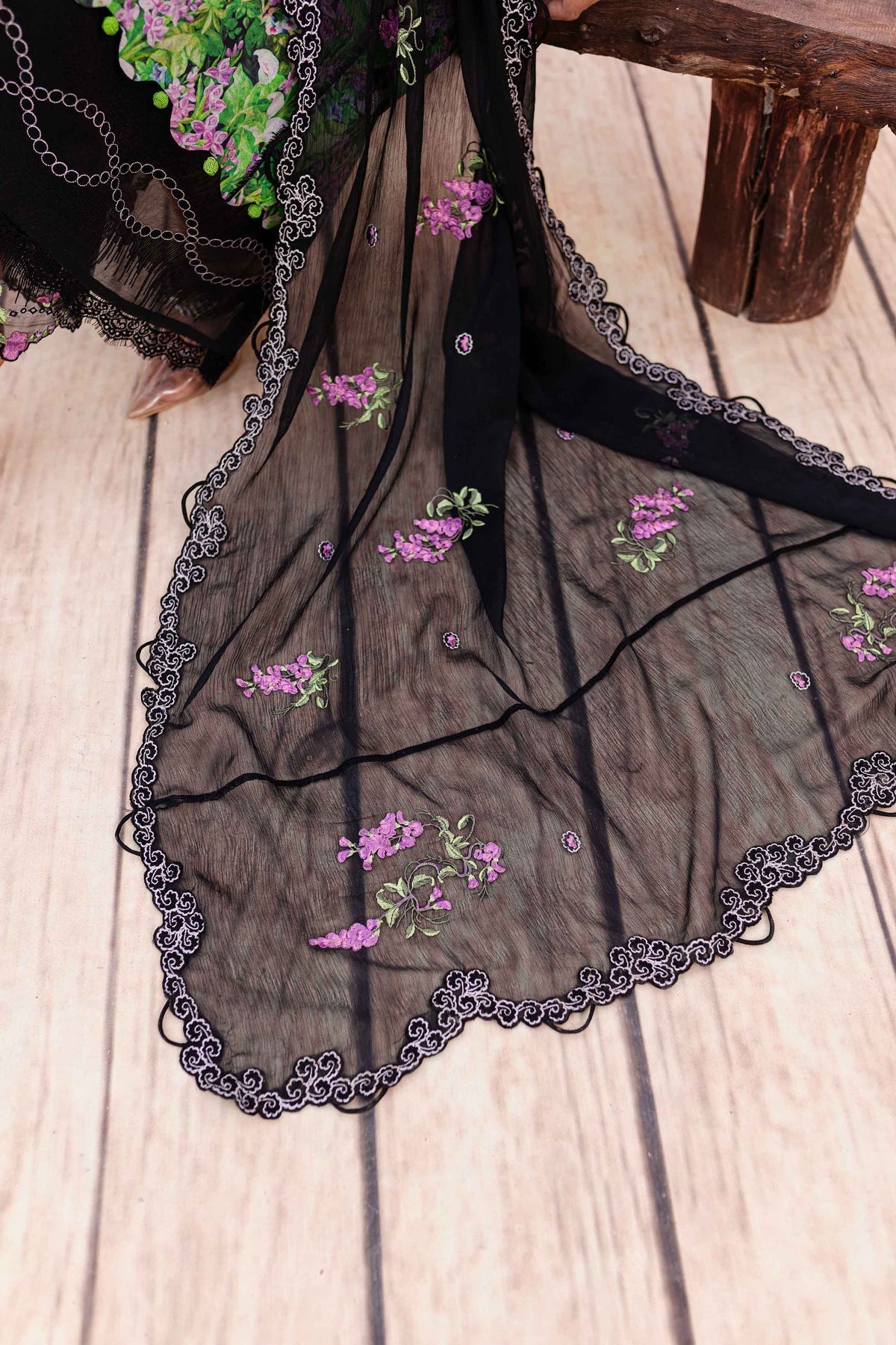 Sable Vogue | Shiree Lawn 24 | Black Iris by Sable Vogue - Designer Dress - Type: Ladies Clothes - Available at Libayah - 100% Original