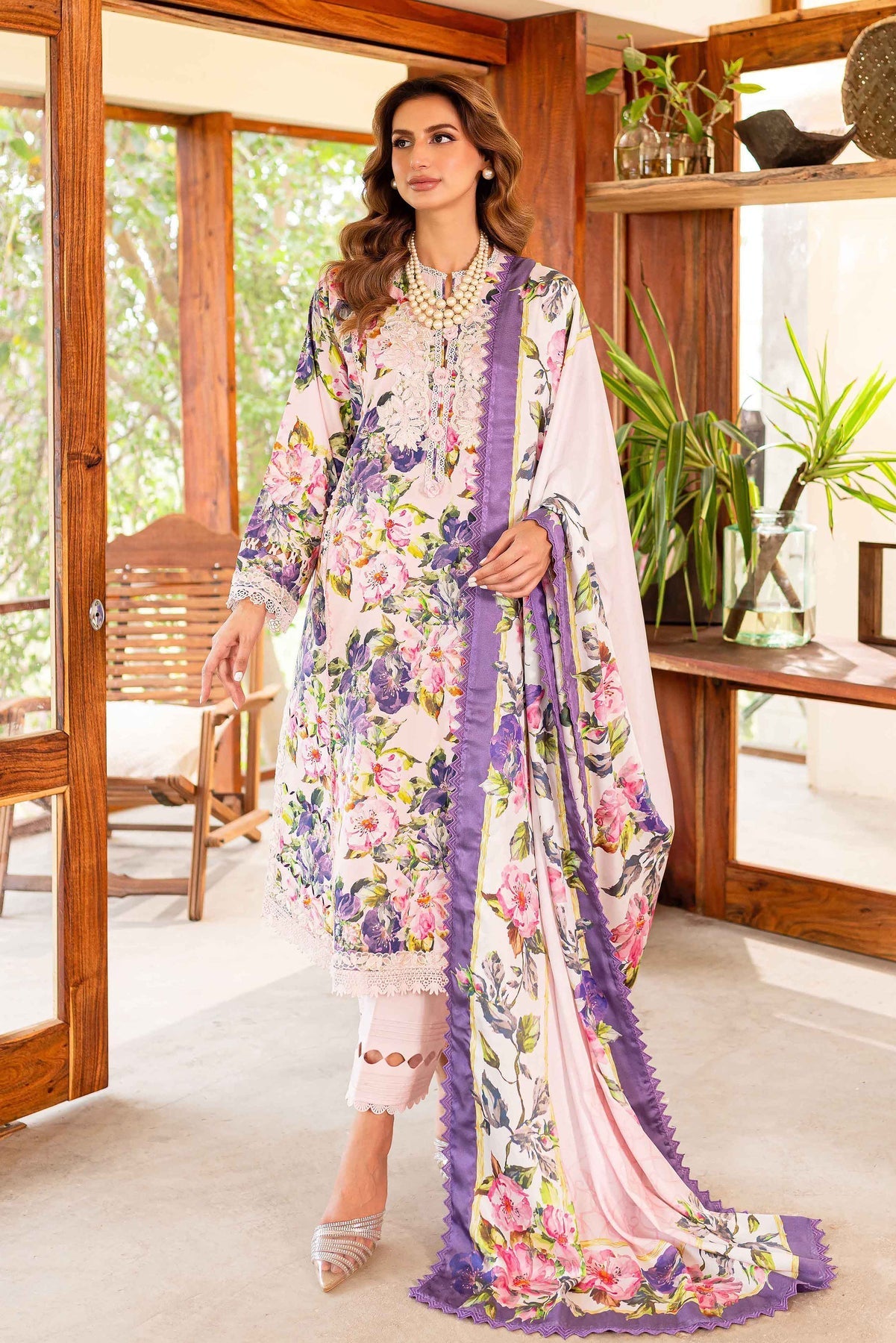 Sable Vogue | Shiree Lawn 24 | Pink Gardenia by Sable Vogue - Designer Dress - Type: Ladies Clothes - Available at Libayah - 100% Original