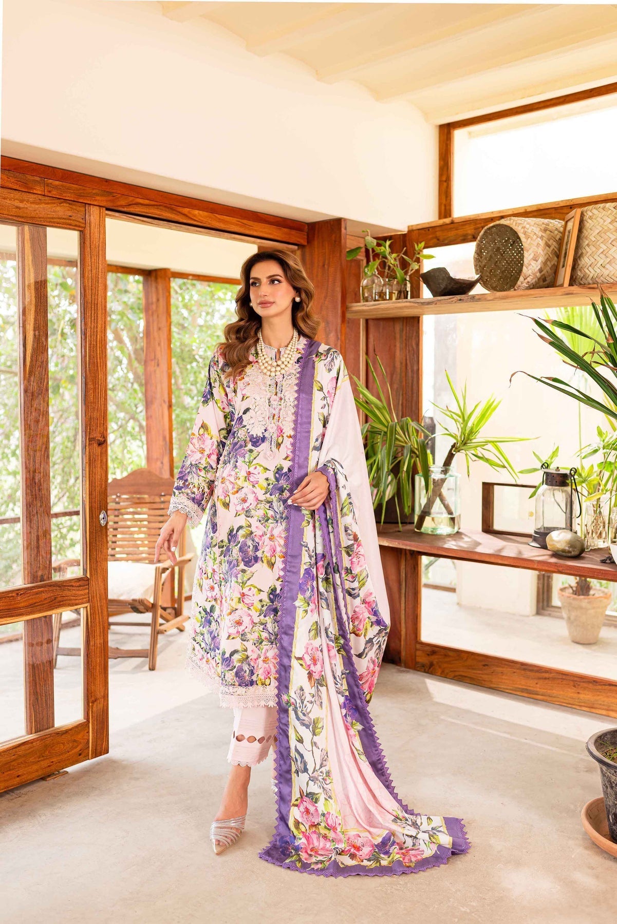 Sable Vogue | Shiree Lawn 24 | Pink Gardenia by Sable Vogue - Designer Dress - Type: Ladies Clothes - Available at Libayah - 100% Original