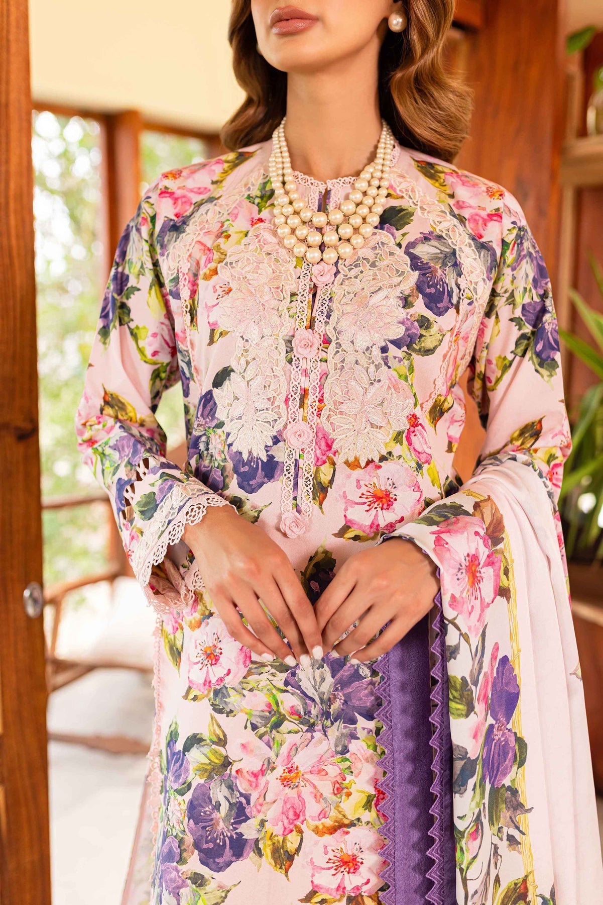 Sable Vogue | Shiree Lawn 24 | Pink Gardenia by Sable Vogue - Designer Dress - Type: Ladies Clothes - Available at Libayah - 100% Original