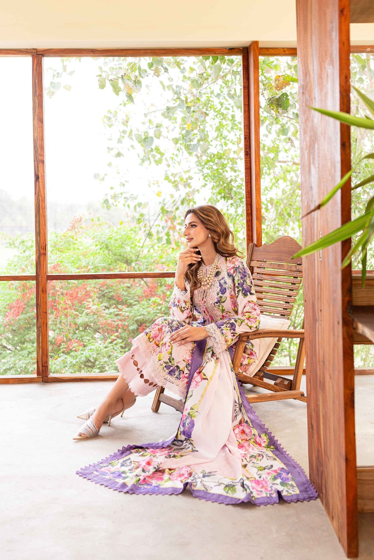 Sable Vogue | Shiree Lawn 24 | Pink Gardenia by Sable Vogue - Designer Dress - Type: Ladies Clothes - Available at Libayah - 100% Original