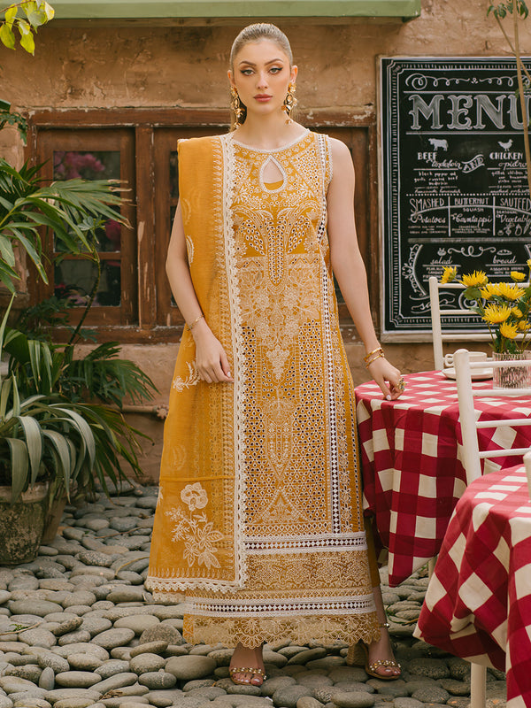 Mahnur | Mahrukh Eid Edit 24 | SUNFLOWER by Mahnur - Designer Dress - Type: Ladies Clothes - Available at Libayah - 100% Original