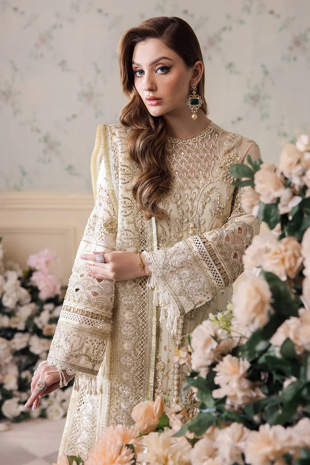 Saad Shaikh | Panache Luxury Chiffon 24 | Noor e Jaan by Saad Shaikh - Designer Dress - Type: Ladies Clothes - Available at Libayah - 100% Original