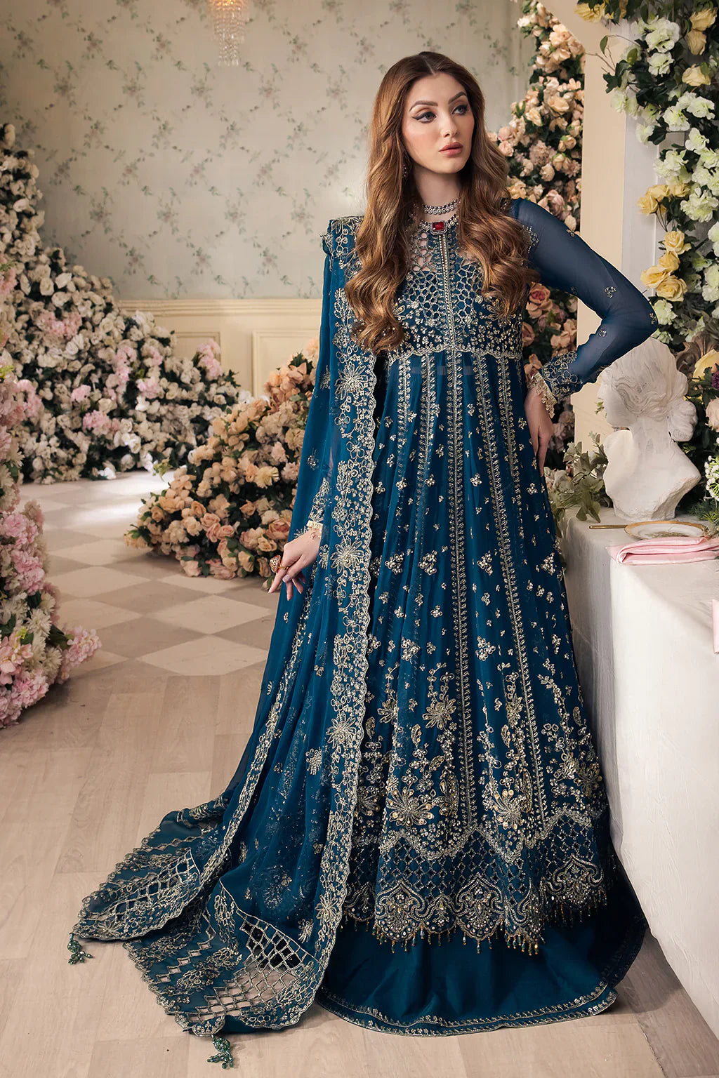 Saad Shaikh | Panache Luxury Chiffon 24 | Yumna by Saad Shaikh - Designer Dress - Type: Ladies Clothes - Available at Libayah - 100% Original
