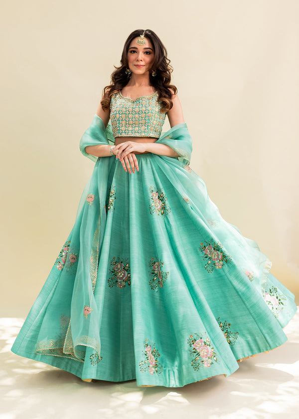 Sadaf Fawad Khan | Zinnia Festive Formals | Firuzeh by Sadaf Fawad Khan - Designer Dress - Type: Ladies Clothes - Available at Libayah - 100% Original
