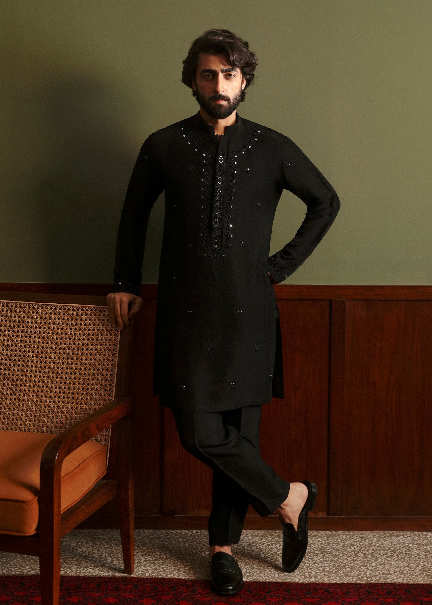 Pakistani Menswear | Sadaf Fawad Khan | Zayan by Sadaf Fawad Khan - Designer Dress - Type: MensWear - Available at Libayah - 100% Original