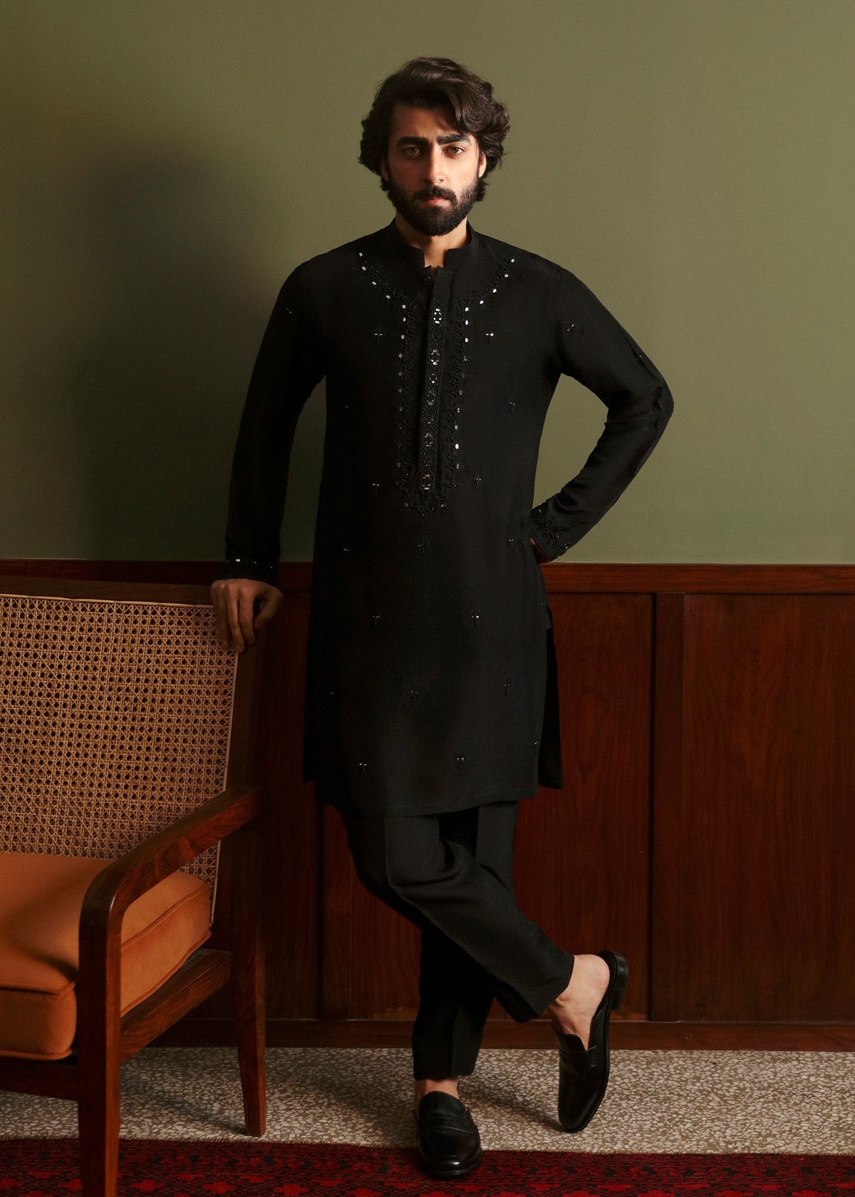 Pakistani Menswear | Sadaf Fawad Khan | Zayan by Sadaf Fawad Khan - Designer Dress - Type: MensWear - Available at Libayah - 100% Original