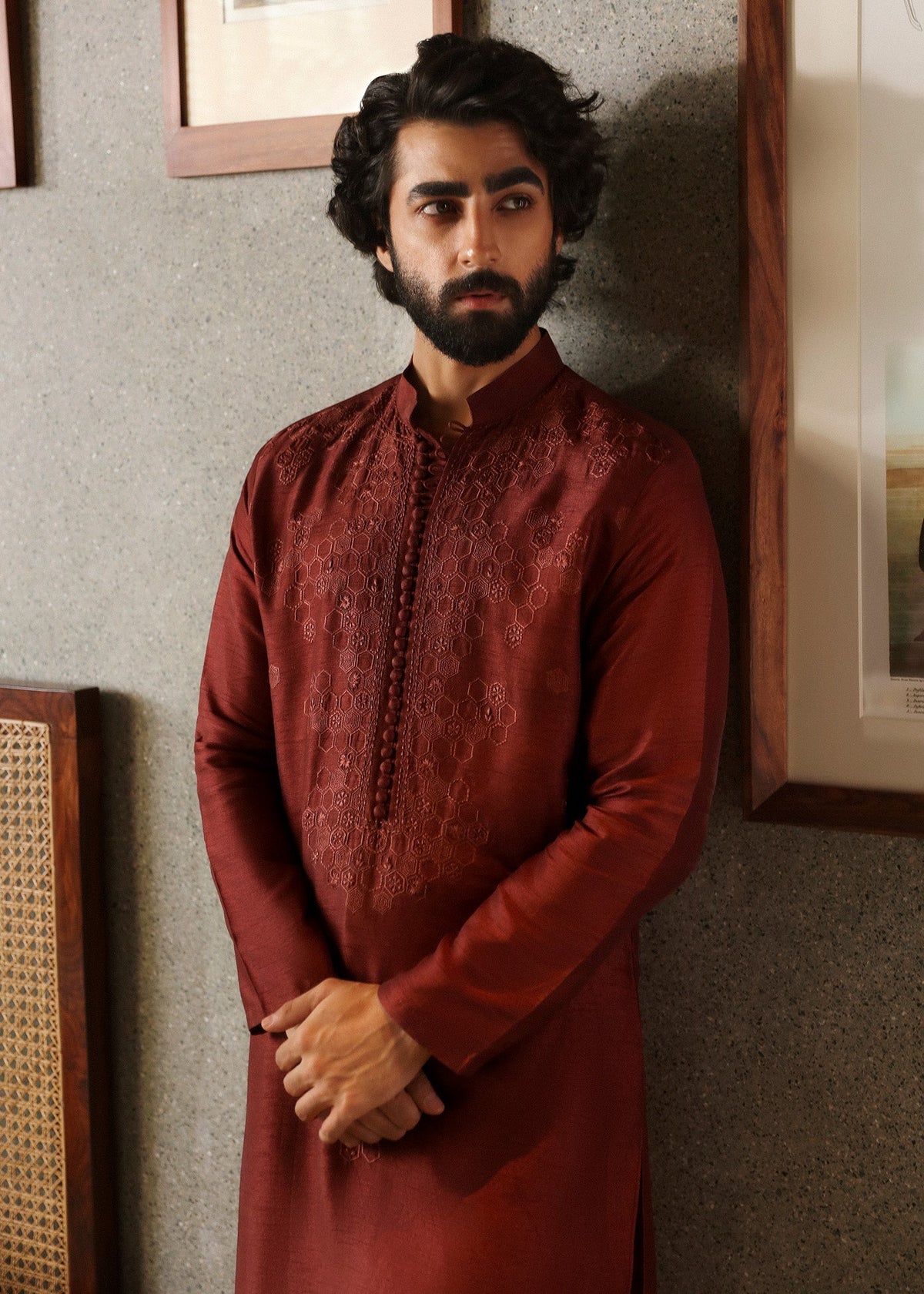 Pakistani Menswear | Sadaf Fawad Khan | Aariz by Sadaf Fawad Khan - Designer Dress - Type: MensWear - Available at Libayah - 100% Original