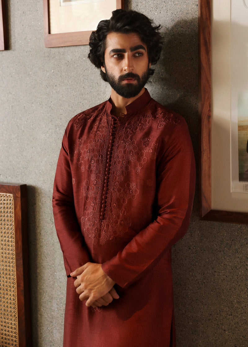 Pakistani Menswear | Sadaf Fawad Khan | Aariz by Sadaf Fawad Khan - Designer Dress - Type: MensWear - Available at Libayah - 100% Original