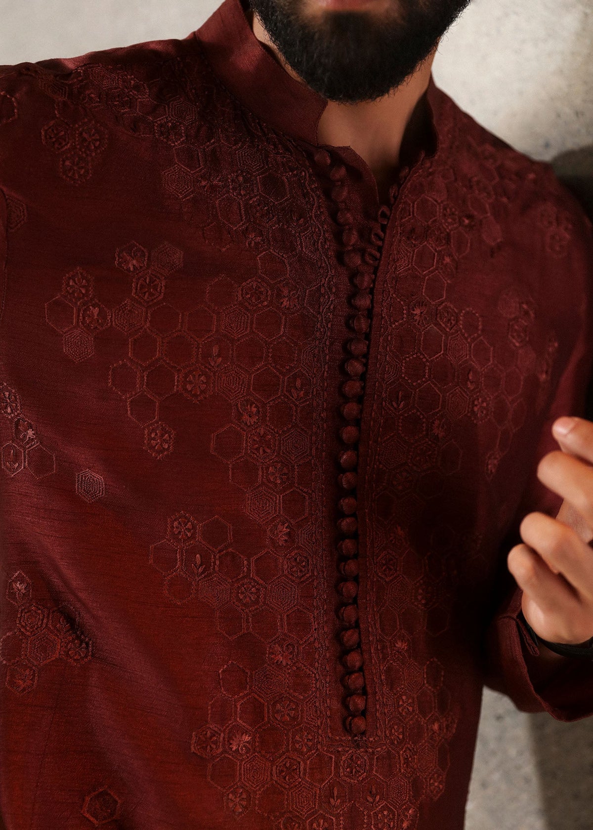 Pakistani Menswear | Sadaf Fawad Khan | Aariz by Sadaf Fawad Khan - Designer Dress - Type: MensWear - Available at Libayah - 100% Original