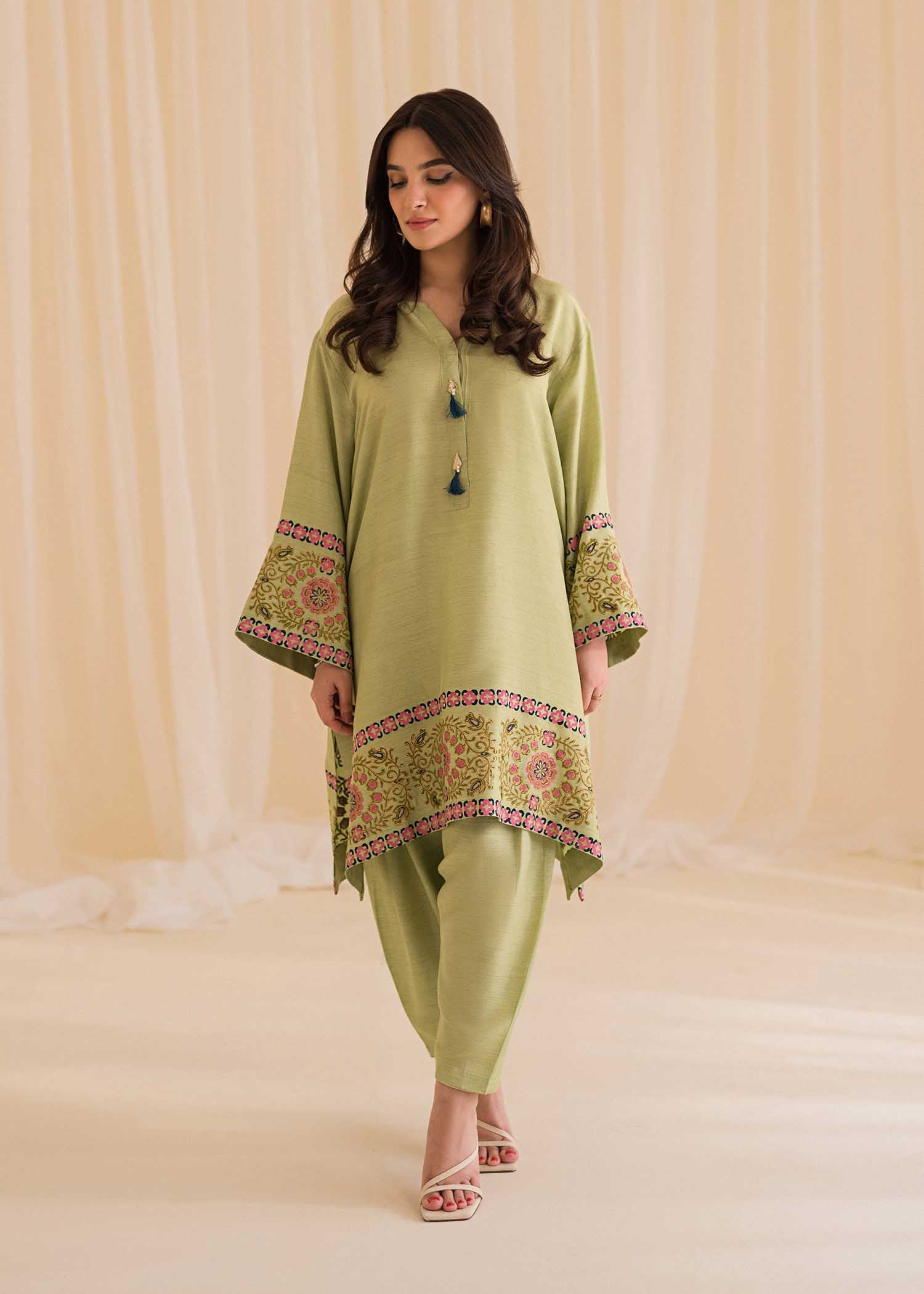 Sadaf Fawad Khan | Lyla Festive Pret | Moss by Sadaf Fawad Khan - Designer Dress - Type: Ladies Clothes - Available at Libayah - 100% Original