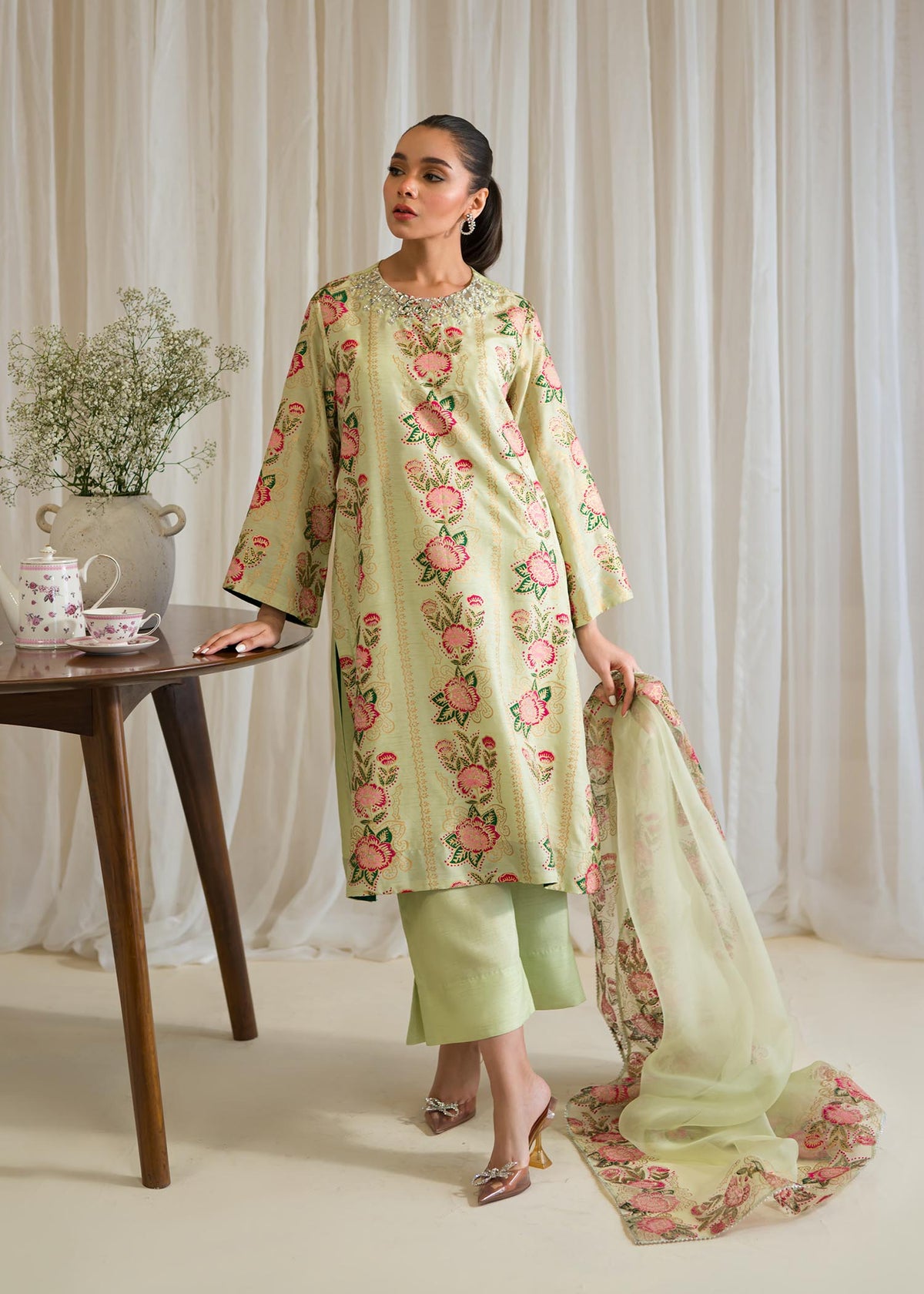 Sadaf Fawad Khan | Eid Pret 24 | Narmeen by Sadaf Fawad Khan - Designer Dress - Type: Ladies Clothes - Available at Libayah - 100% Original