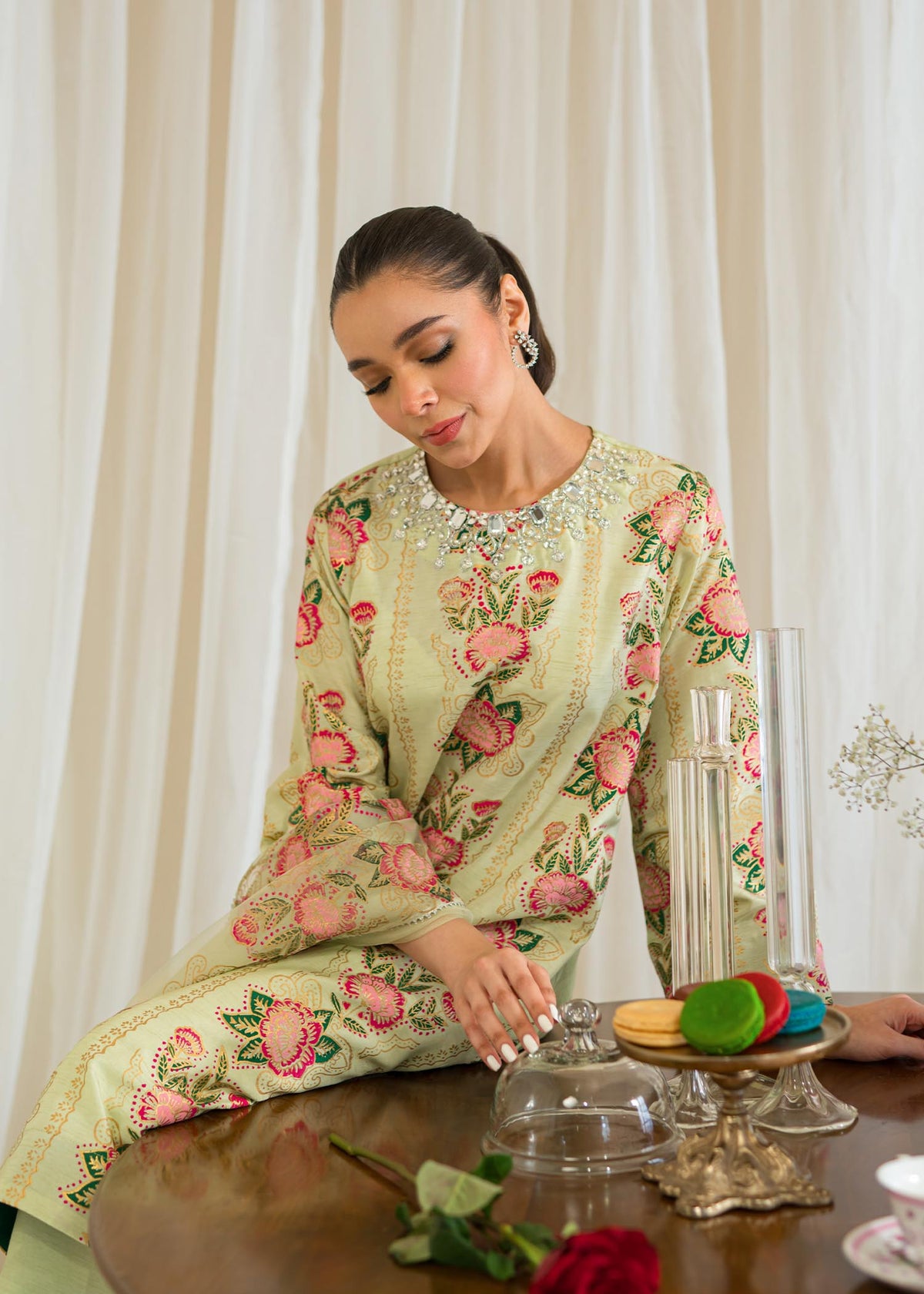 Sadaf Fawad Khan | Eid Pret 24 | Narmeen by Sadaf Fawad Khan - Designer Dress - Type: Ladies Clothes - Available at Libayah - 100% Original