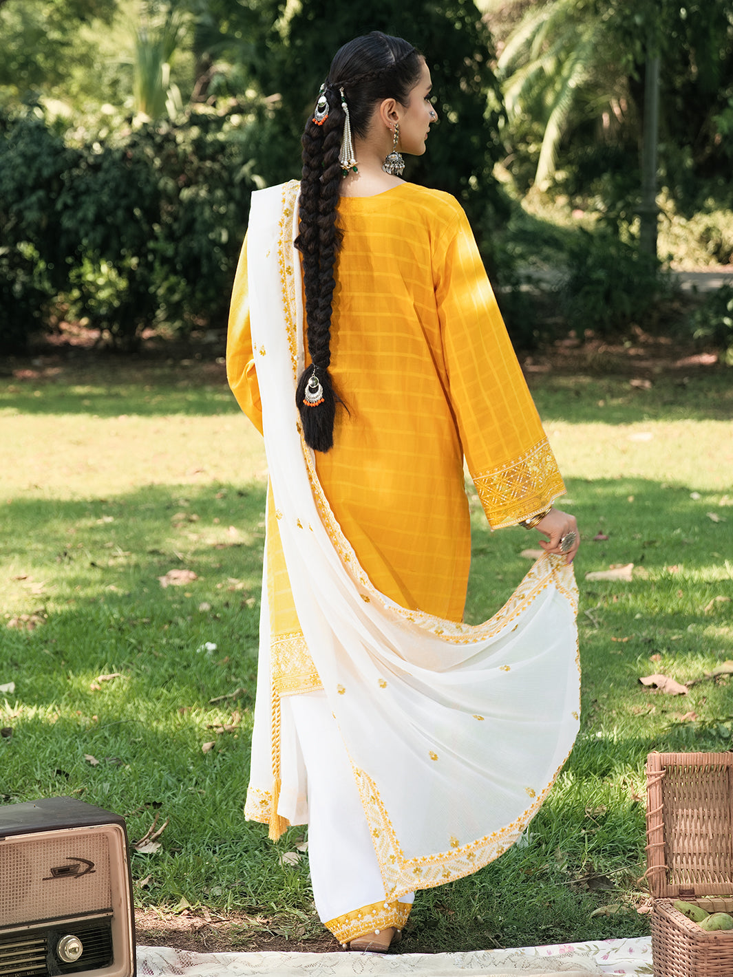 Hemstitch | The Garden Lawn | Saffron Petal by Hemstitch - Designer Dress  - Type : Ladies Clothes - Available at Libayah - 100% Original 