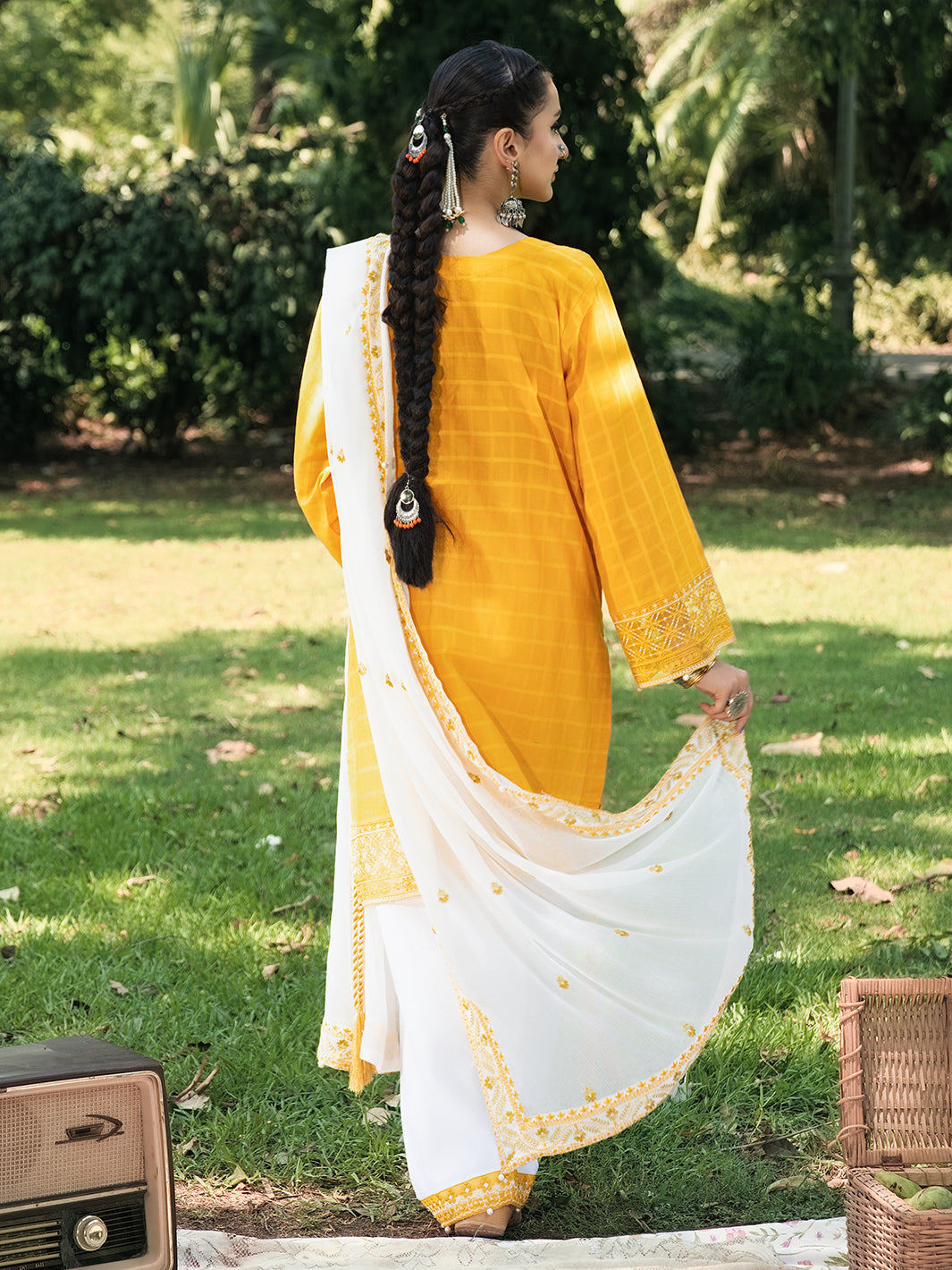 Hemstitch | The Garden Lawn | Saffron Petal by Hemstitch - Designer Dress  - Type : Ladies Clothes - Available at Libayah - 100% Original 
