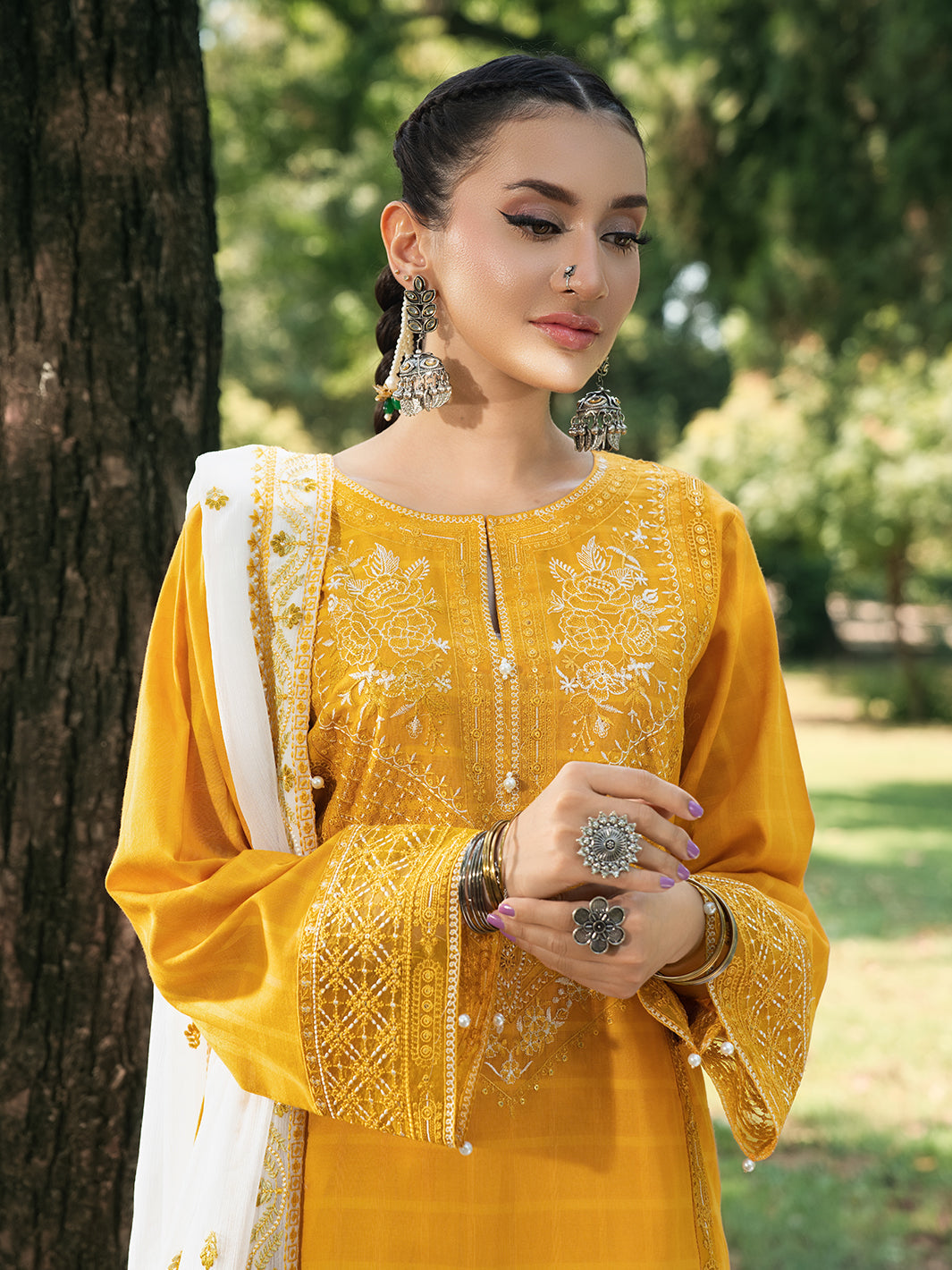 Hemstitch | The Garden Lawn | Saffron Petal by Hemstitch - Designer Dress  - Type : Ladies Clothes - Available at Libayah - 100% Original 