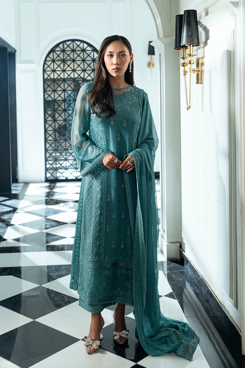 Azure | Ensembles | Sage Mystery by Azure - Designer Dress  - Type : Ladies Clothes - Available at Libayah - 100% Original 
