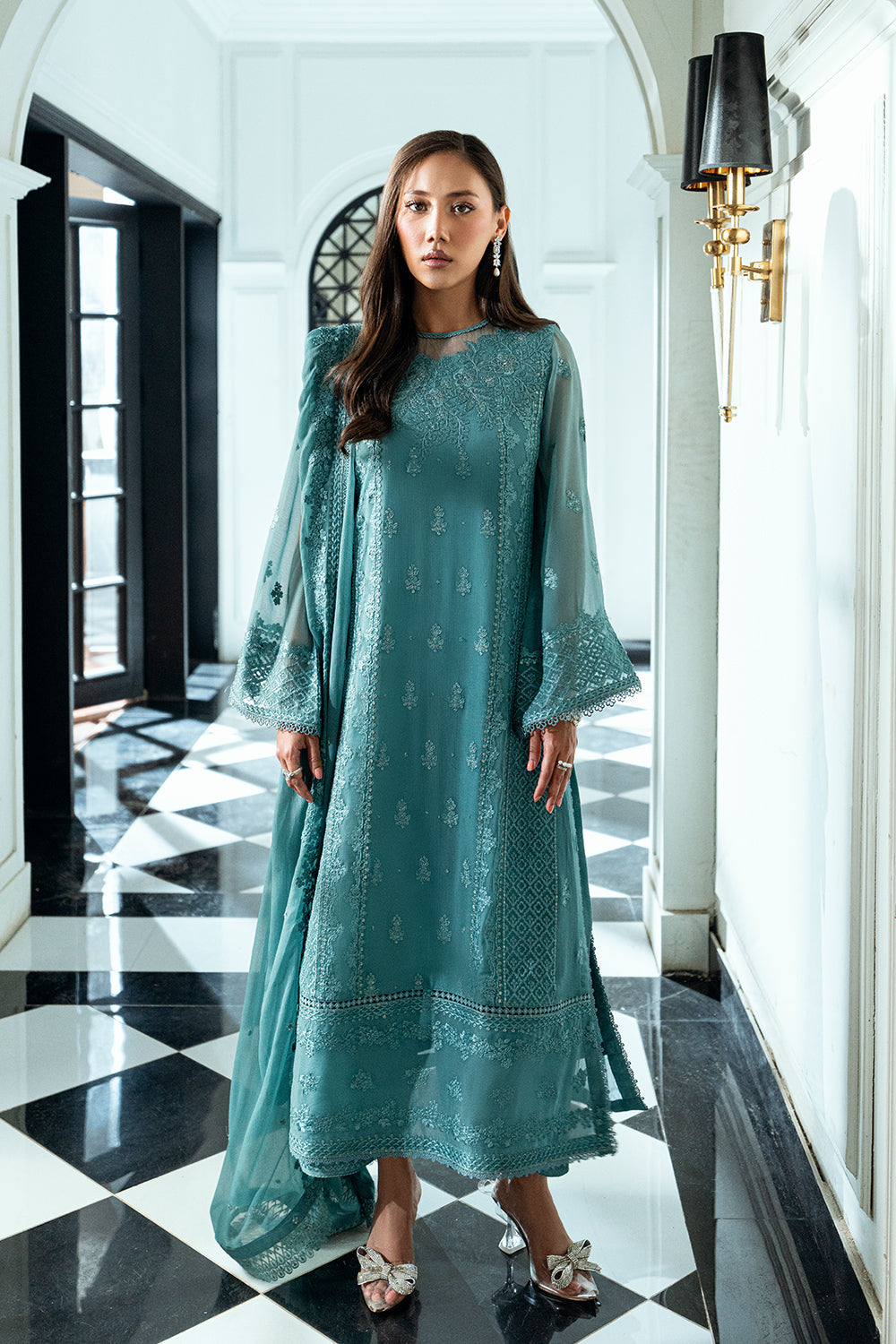 Azure | Ensembles | Sage Mystery by Azure - Designer Dress  - Type : Ladies Clothes - Available at Libayah - 100% Original 