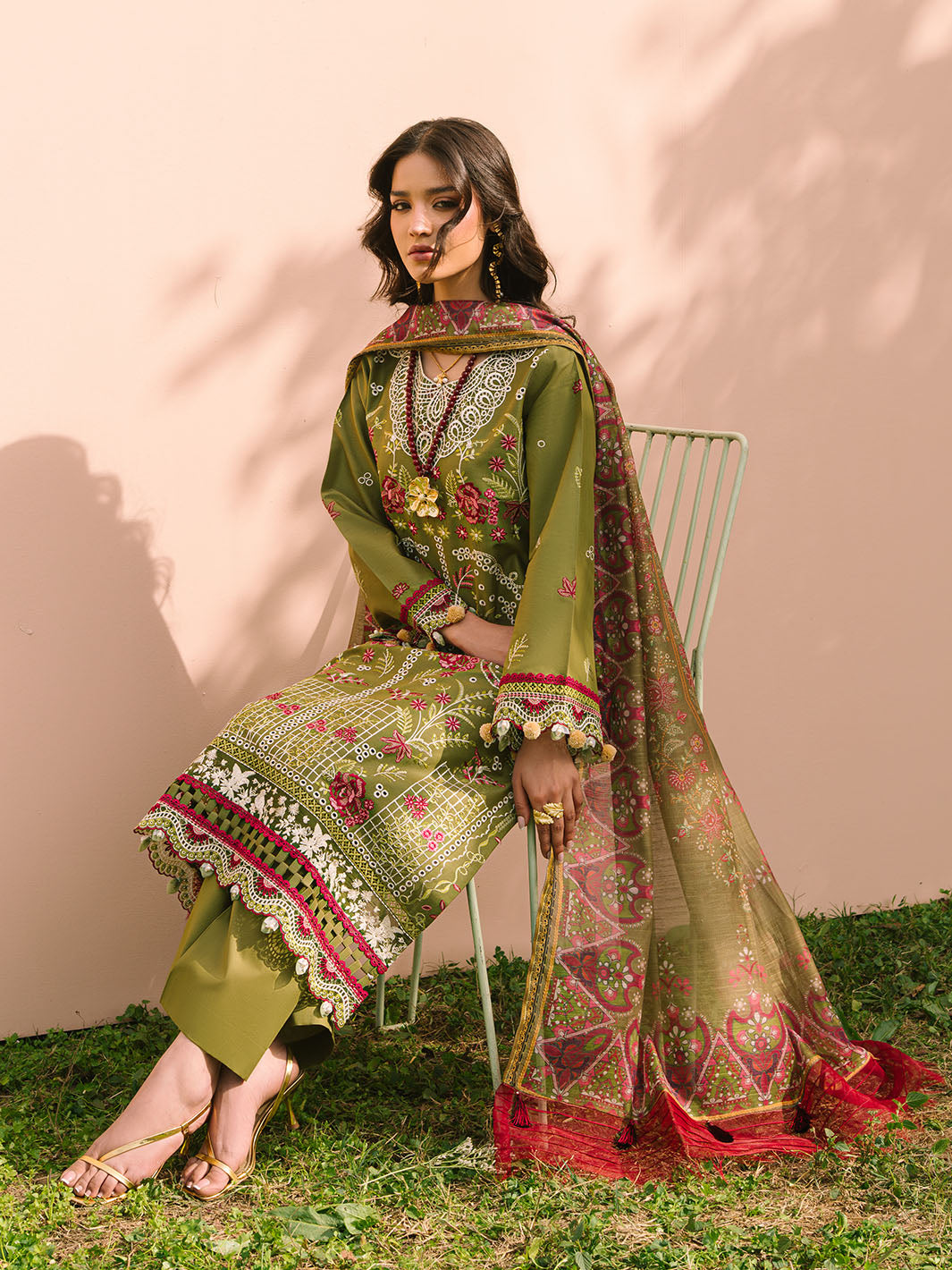 Mahnur | Dahlia Luxury Lawn 25 | Saage by Mahnur - Designer Dress - Type: Ladies Clothes - Available at Libayah - 100% Original