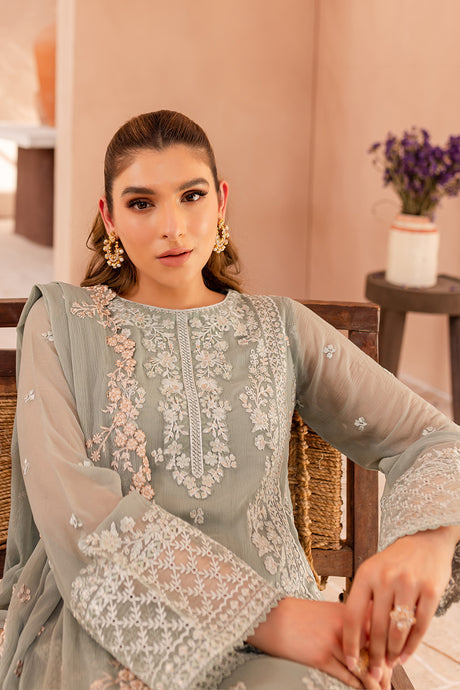 Azure | Ensembles Embroidered Formals | Sage Serenity by Azure - Designer Dress - Type: Ladies Clothes - Available at Libayah - 100% Original