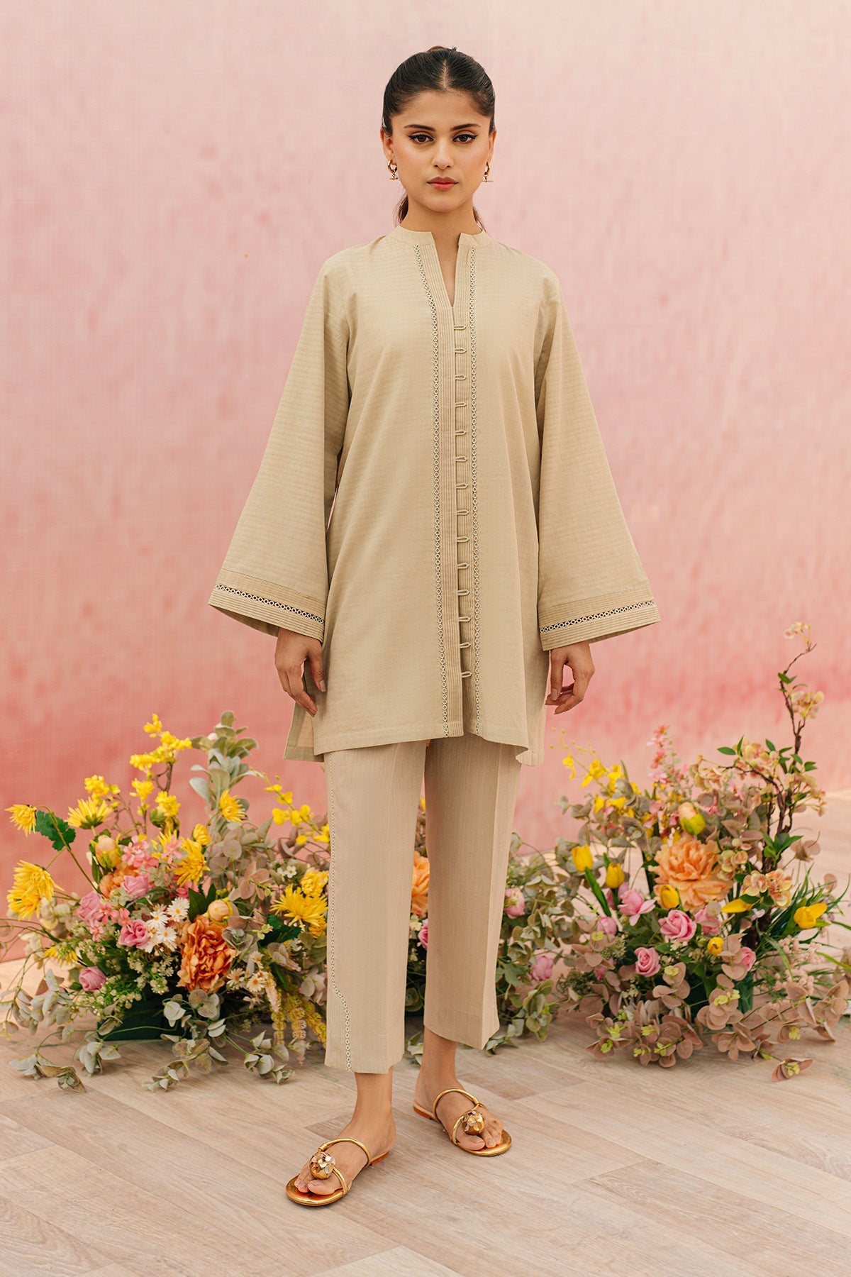 Sahar | Co Ord Sets |  Sandstone by Sahar - Designer Dress - Type: Ladies Clothes - Available at Libayah - 100% Original