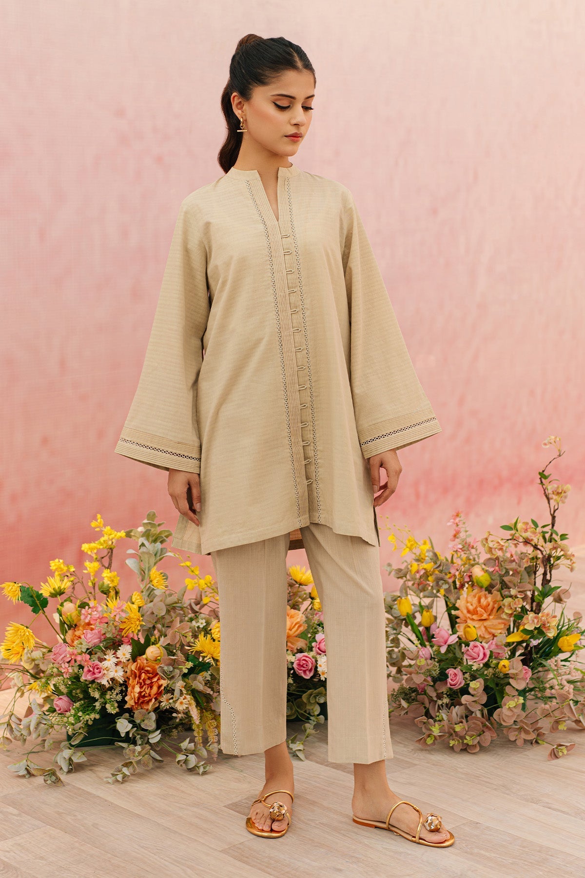 Sahar | Co Ord Sets |  Sandstone by Sahar - Designer Dress - Type: Ladies Clothes - Available at Libayah - 100% Original