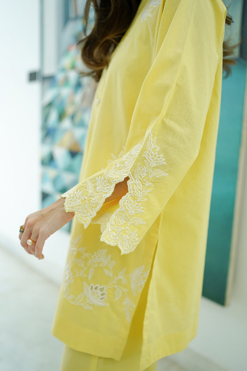 Sahar | Co Ord Sets |  Yellow Meringue by Sahar - Designer Dress - Type: Ladies Clothes - Available at Libayah - 100% Original