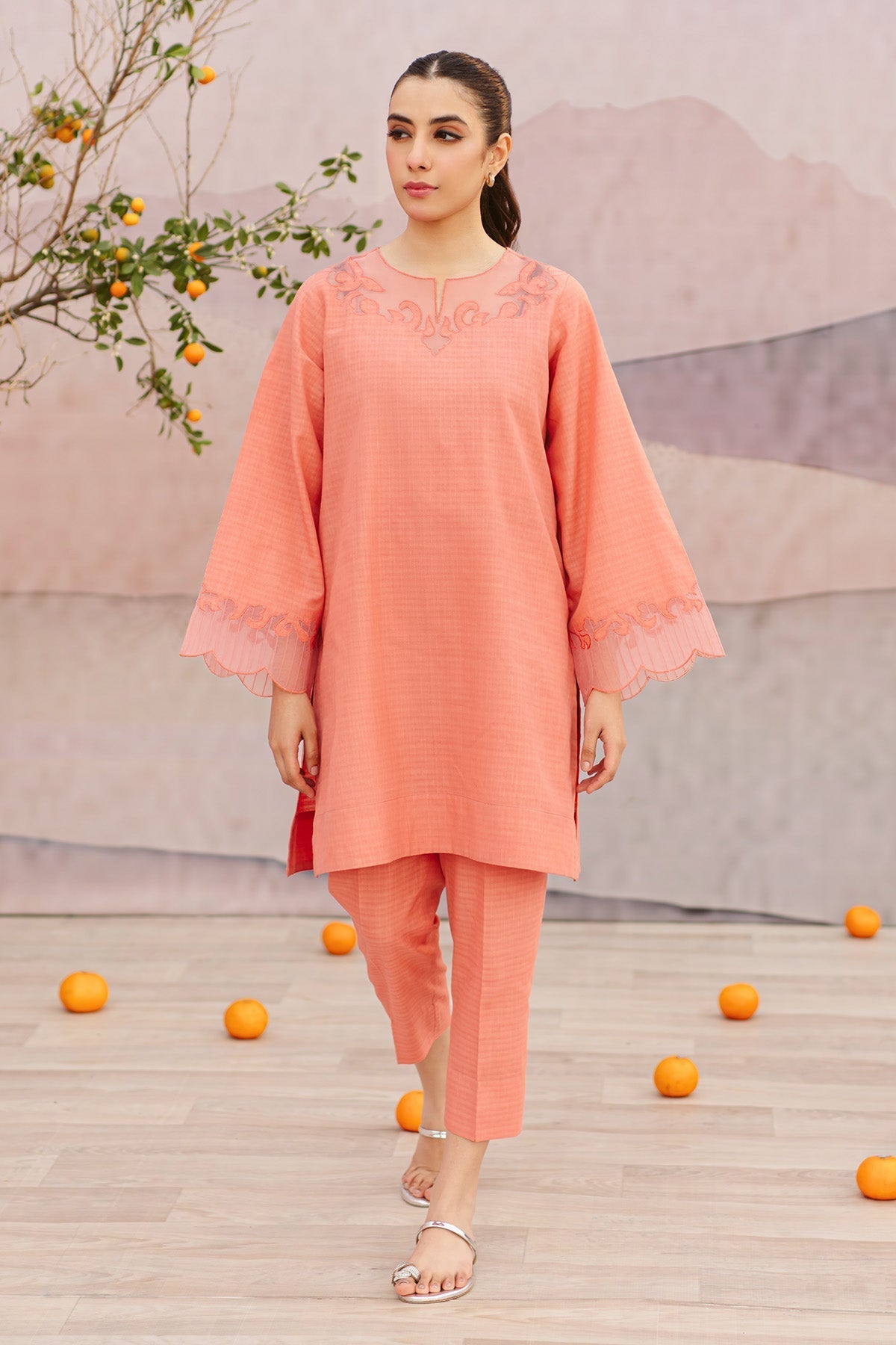 Sahar | Co Ord Sets |  Melon Mist by Sahar - Designer Dress - Type: Ladies Clothes - Available at Libayah - 100% Original