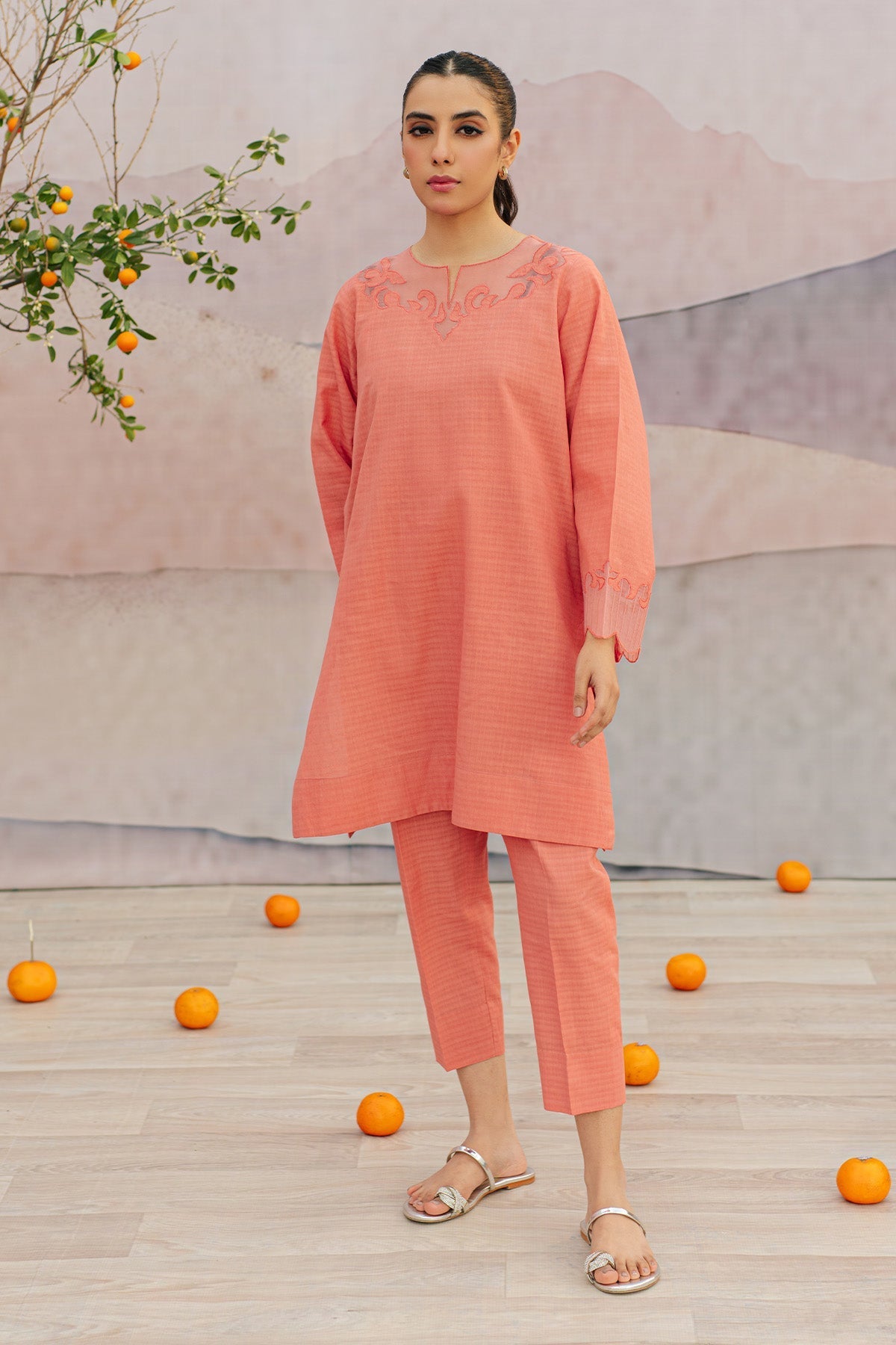 Sahar | Co Ord Sets |  Melon Mist by Sahar - Designer Dress - Type: Ladies Clothes - Available at Libayah - 100% Original