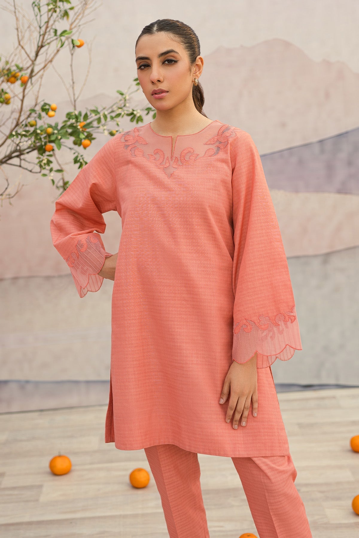 Sahar | Co Ord Sets |  Melon Mist by Sahar - Designer Dress - Type: Ladies Clothes - Available at Libayah - 100% Original