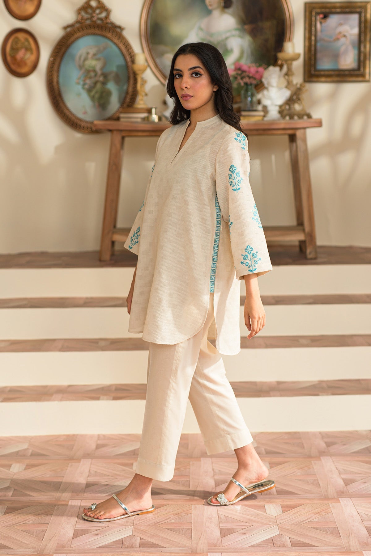 Sahar | Luxe Ready to Wear |  Crossed Charm by Sahar - Designer Dress - Type: Ladies Clothes - Available at Libayah - 100% Original