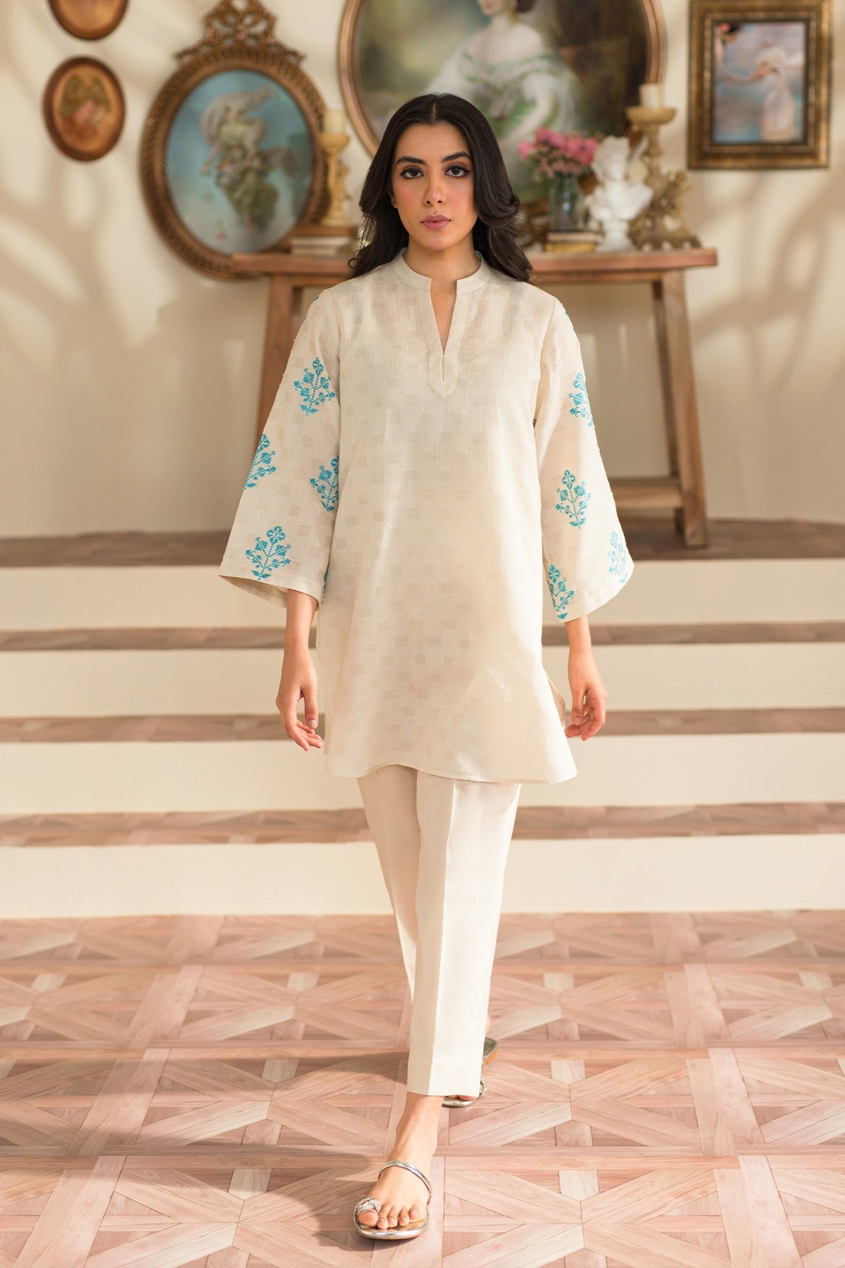 Sahar | Luxe Ready to Wear |  Crossed Charm by Sahar - Designer Dress - Type: Ladies Clothes - Available at Libayah - 100% Original