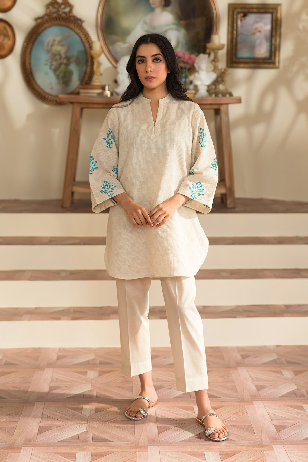 Sahar | Luxe Ready to Wear |  Crossed Charm by Sahar - Designer Dress - Type: Ladies Clothes - Available at Libayah - 100% Original