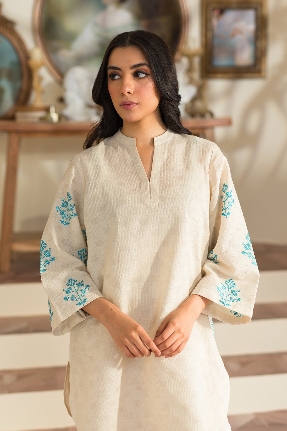 Sahar | Luxe Ready to Wear |  Crossed Charm by Sahar - Designer Dress - Type: Ladies Clothes - Available at Libayah - 100% Original