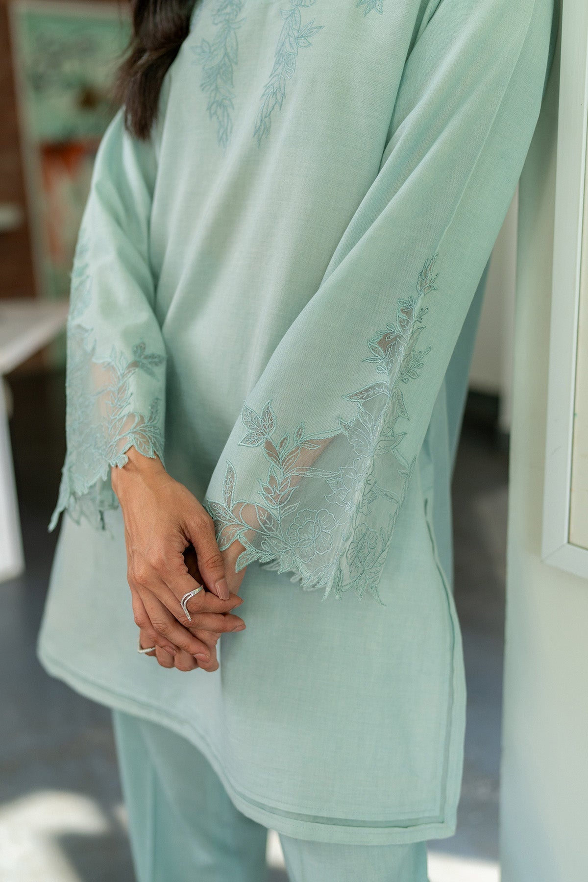 Sahar | Luxe Ready to Wear |  Mint Splash by Sahar - Designer Dress - Type: Ladies Clothes - Available at Libayah - 100% Original