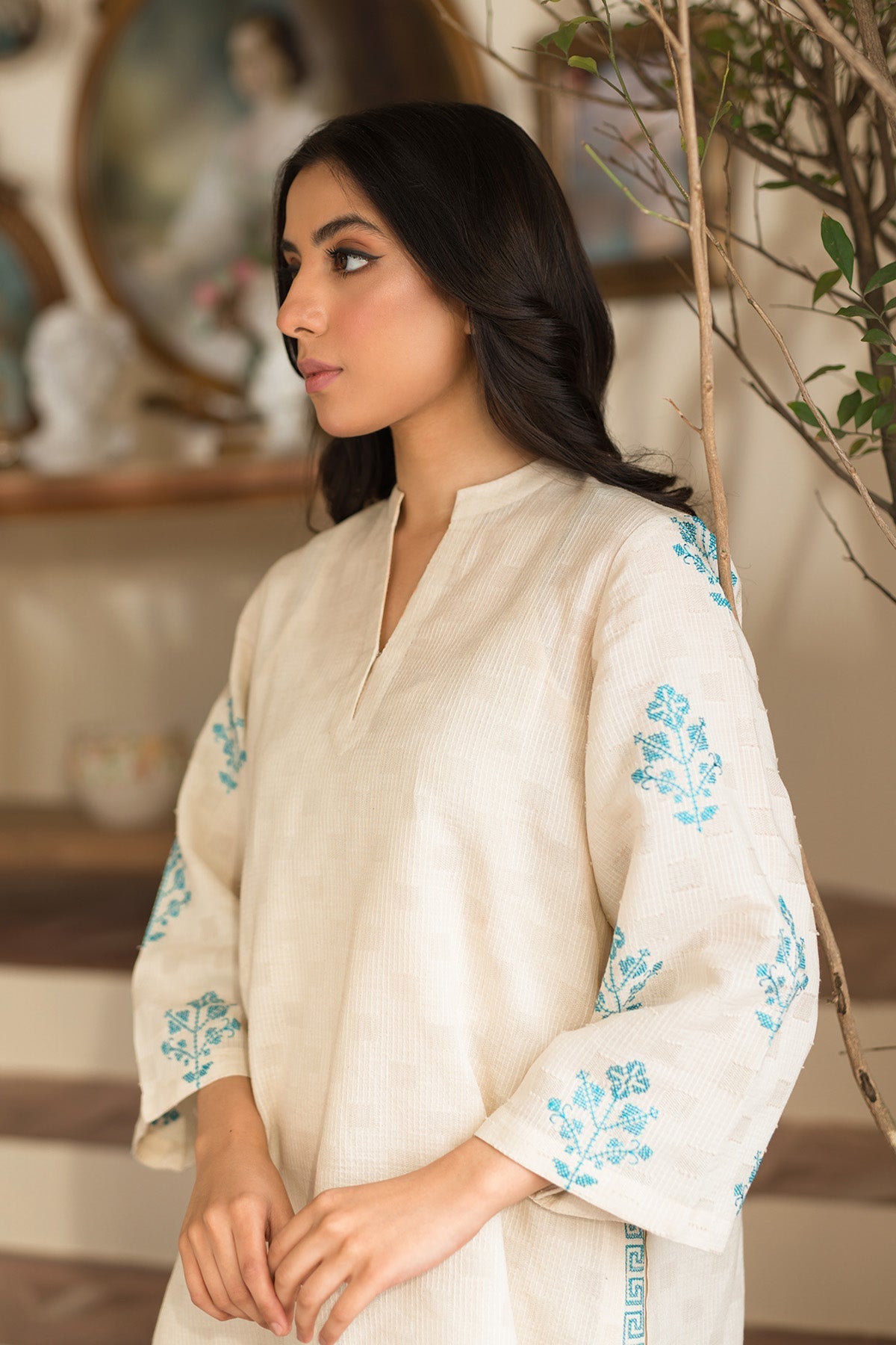 Sahar | Luxe Ready to Wear |  Crossed Charm by Sahar - Designer Dress - Type: Ladies Clothes - Available at Libayah - 100% Original