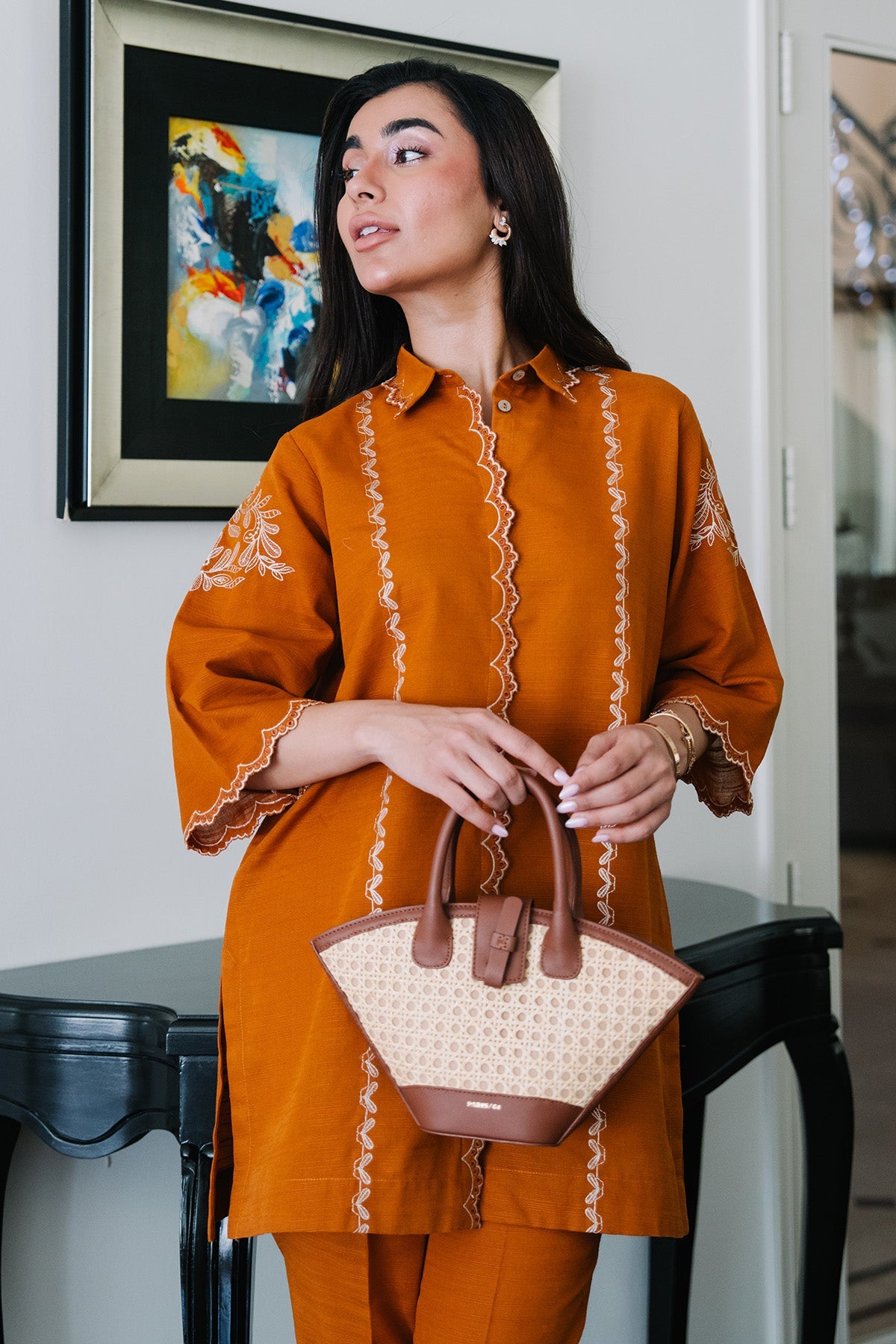 Sahar | Ready to Wear | Saffron Sunset by Sahar - Designer Dress - Type: Ladies Clothes - Available at Libayah - 100% Original
