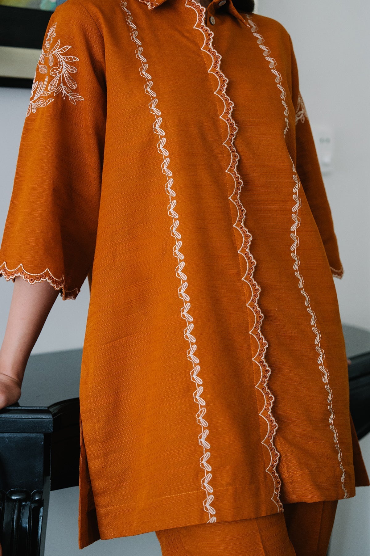 Sahar | Ready to Wear | Saffron Sunset by Sahar - Designer Dress - Type: Ladies Clothes - Available at Libayah - 100% Original