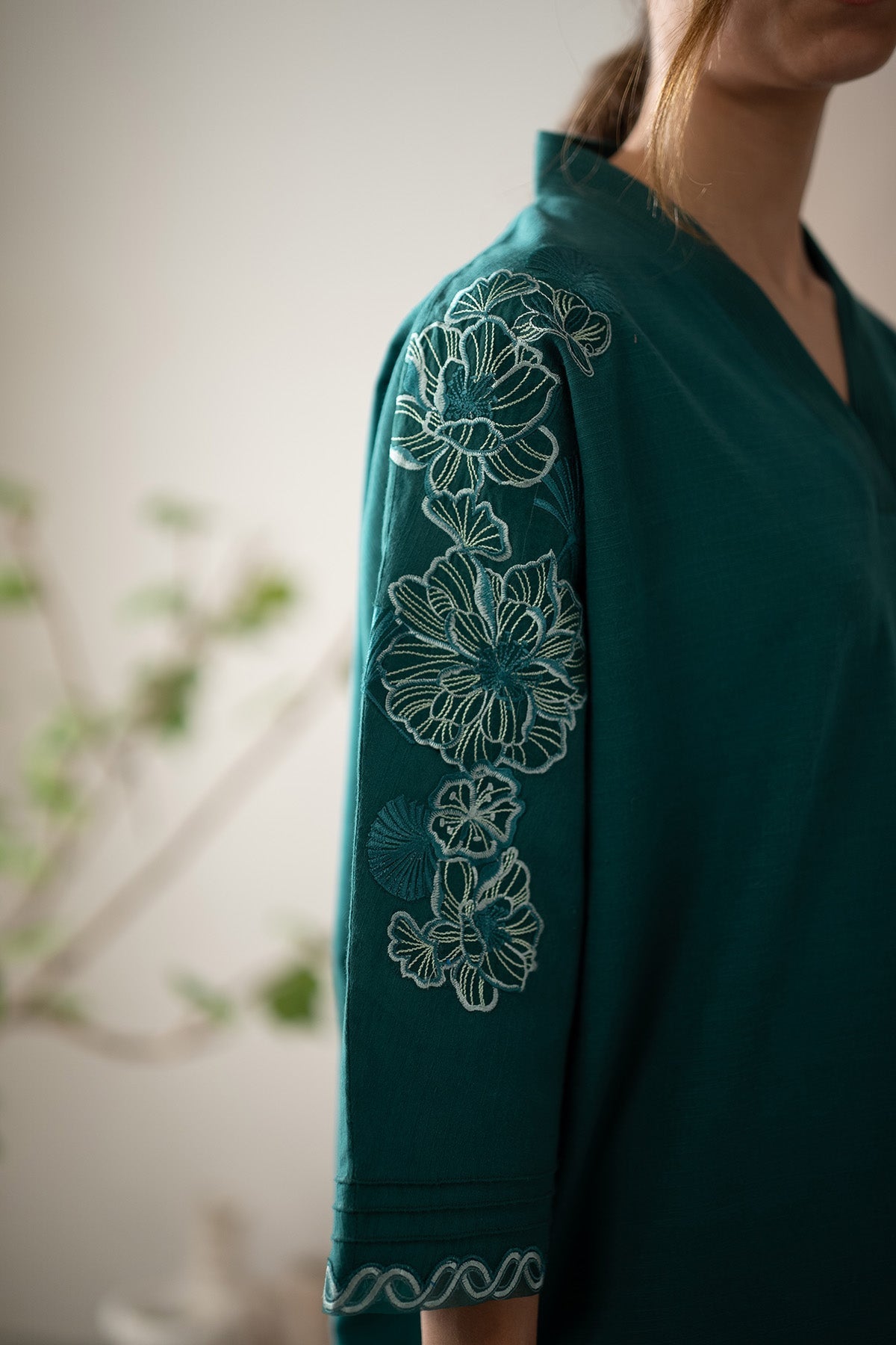 Sahar | Ready to Wear | Teal Ivy by Sahar - Designer Dress - Type: Ladies Clothes - Available at Libayah - 100% Original