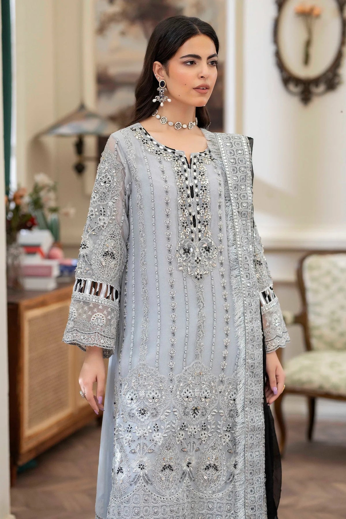 Adans Libas | Saleeqa Chiffon 25 | SALEEQA 7517 by Adans Libas - Designer Dress  - Type : Ladies Clothes - Available at Libayah - 100% Original 