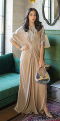 Erum Khan | Velvet Wisper | Champagne Charm by Erum Khan - Designer Dress - Type: Ladies Clothes - Available at Libayah - 100% Original