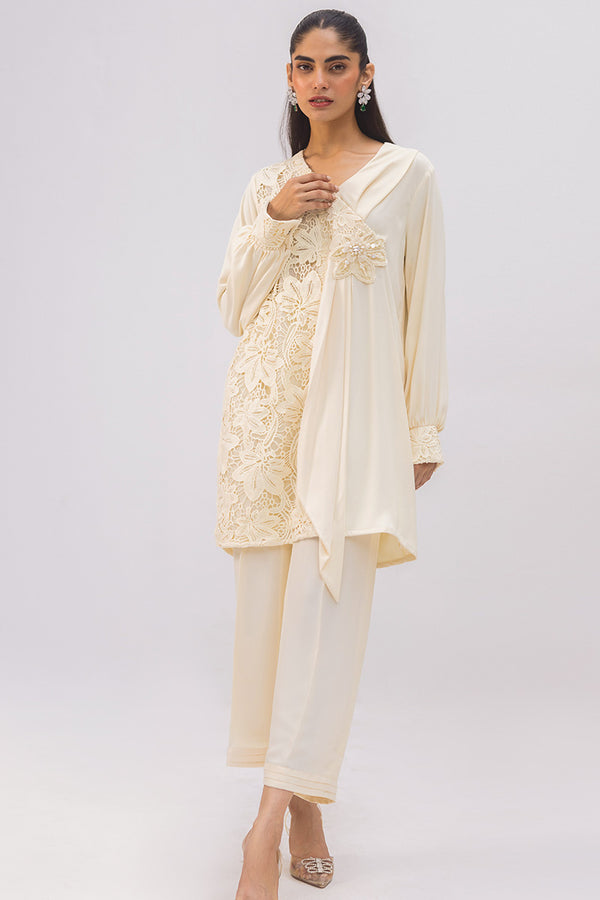 Sana Abbas | La Fiesta | Sweet Cream by Sana Abbas - Designer Dress - Type: Ladies Clothes - Available at Libayah - 100% Original