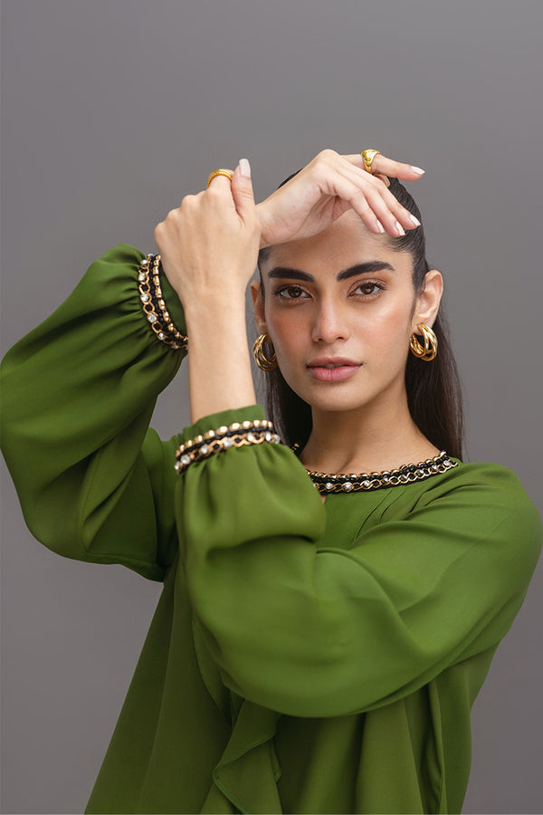 Sana Abbas | La Fiesta | Rainforest by Sana Abbas - Designer Dress - Type: Ladies Clothes - Available at Libayah - 100% Original