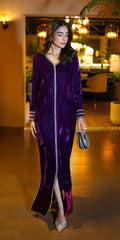 Erum Khan | Velvet Wisper | Plum Royale by Erum Khan - Designer Dress - Type: Ladies Clothes - Available at Libayah - 100% Original